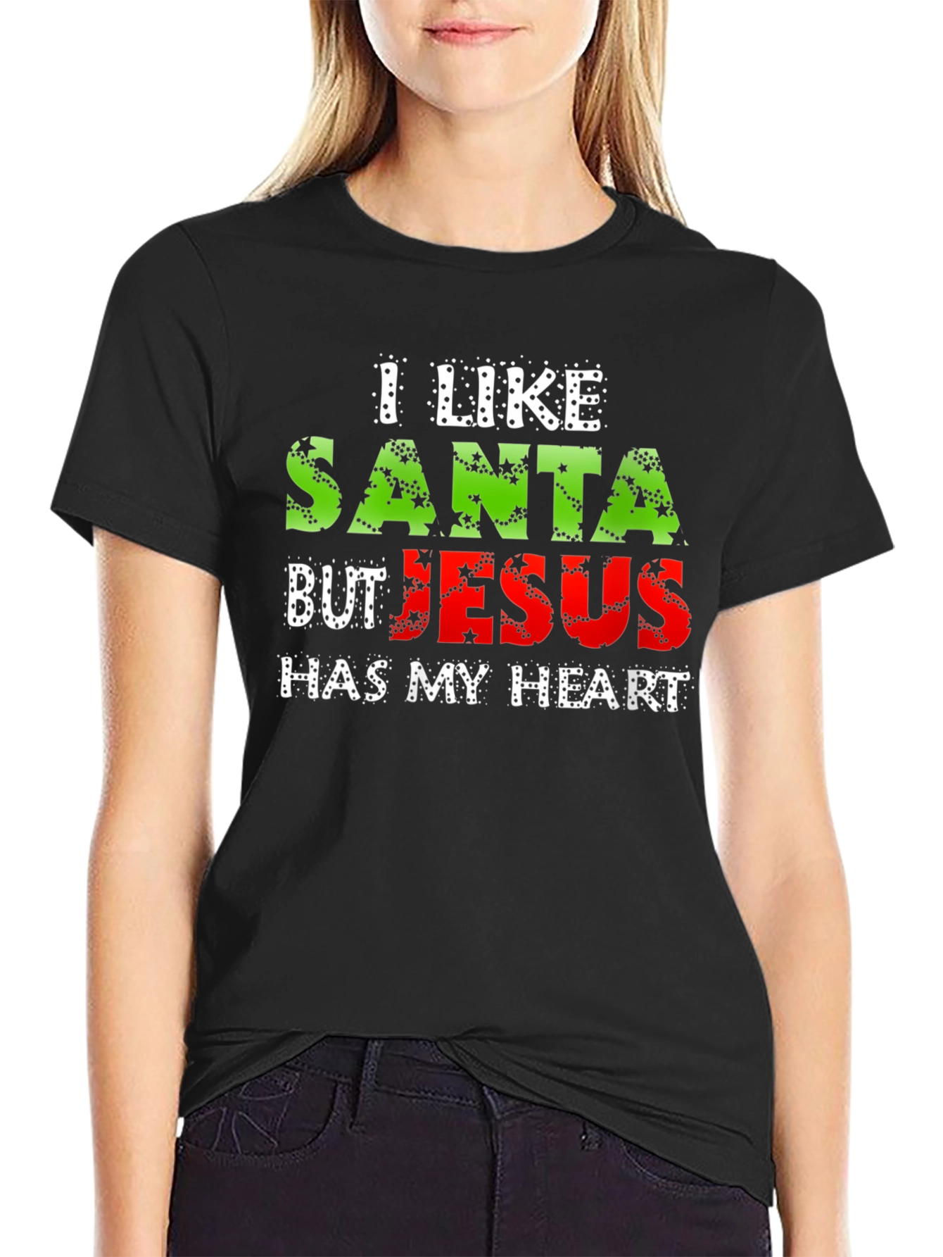 I Like Santa But Jesus Has My Heart T-Shirt