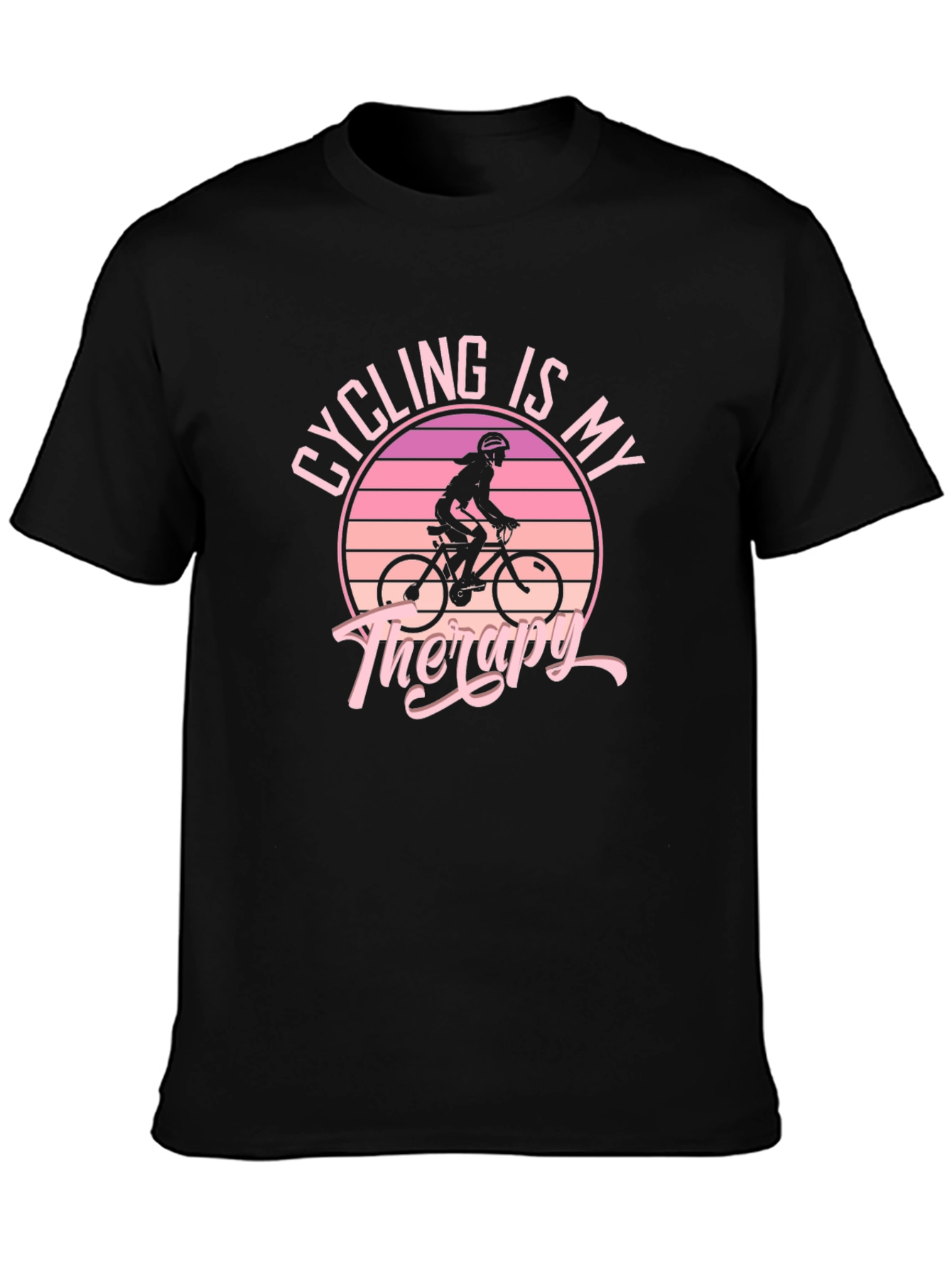 Cycling Is My Therapy Graphic T-Shirt