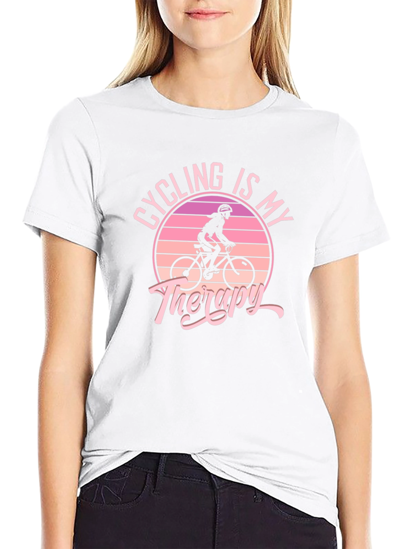 Cycling Is My Therapy Graphic T-Shirt