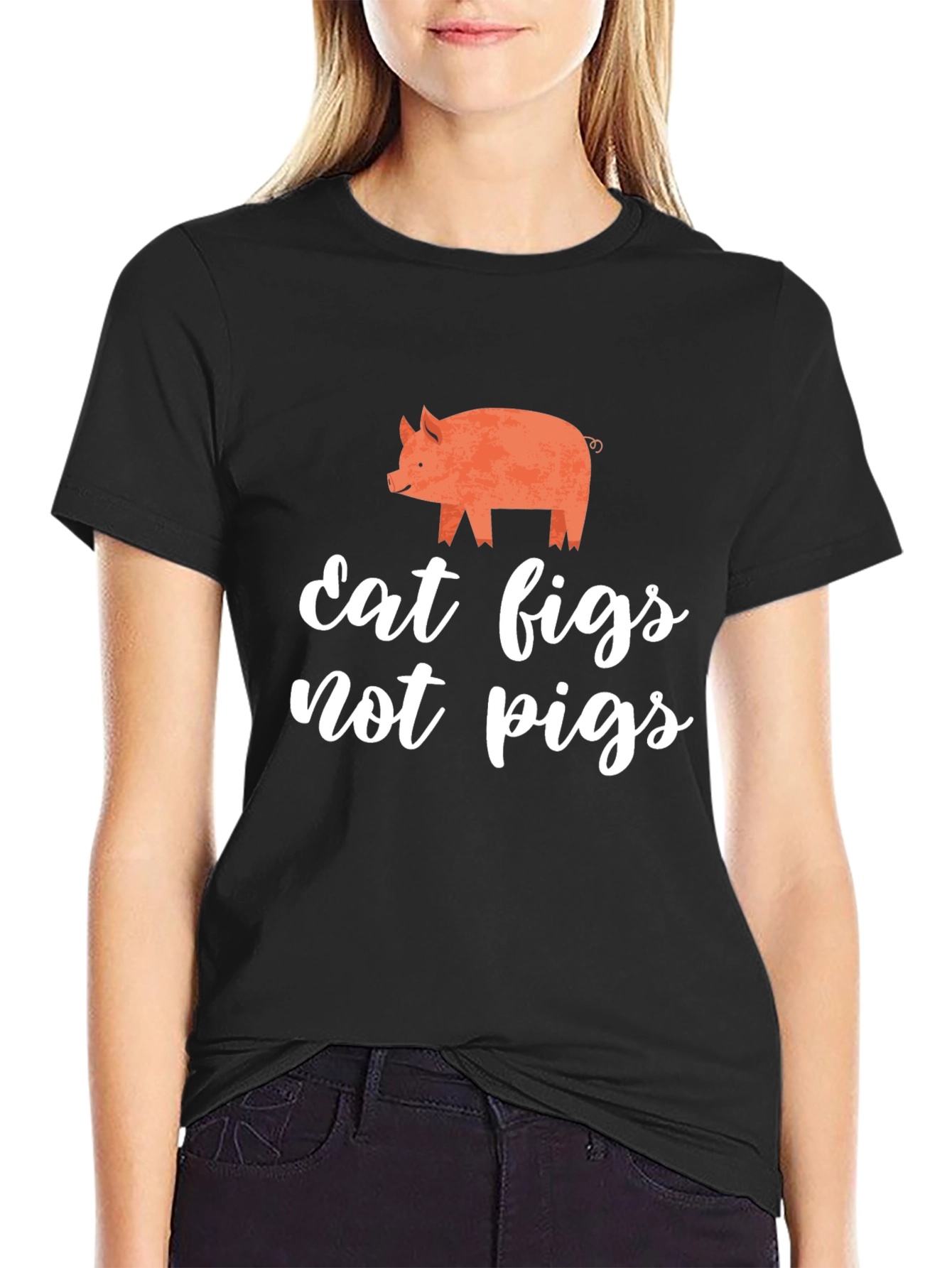 Eat Figs Not Pigs T-Shirt Vegan Tee