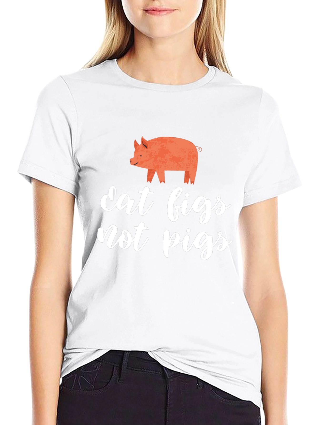 Eat Figs Not Pigs T-Shirt Vegan Tee