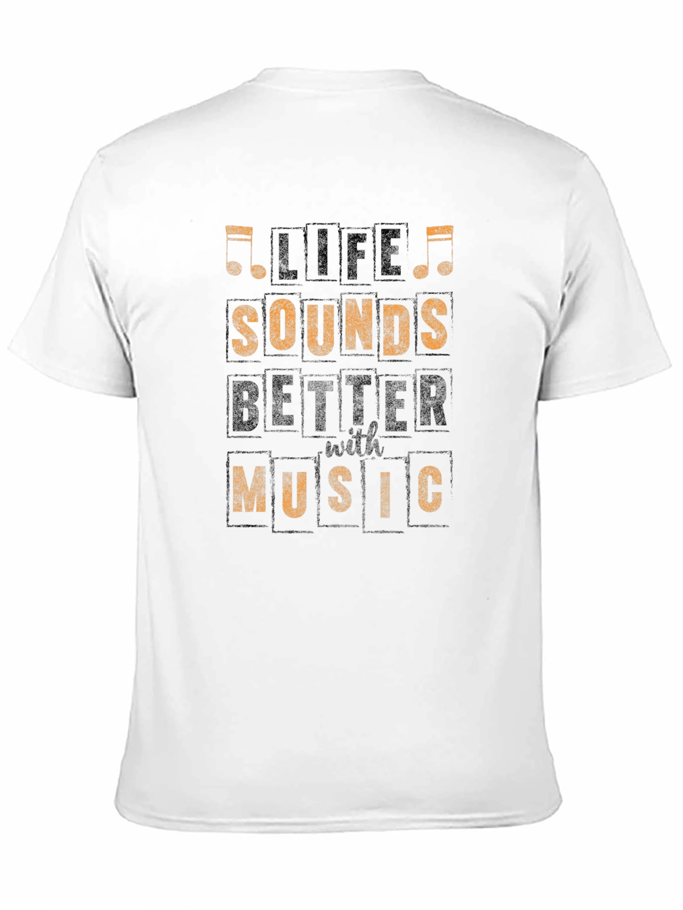 Life Sounds Better with Music Black Graphic Tee