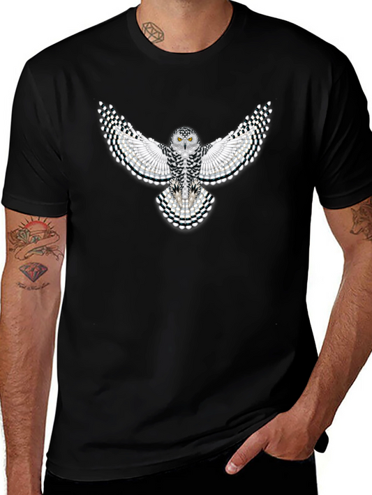 Owl Graphic Tee - Black Cotton Blend