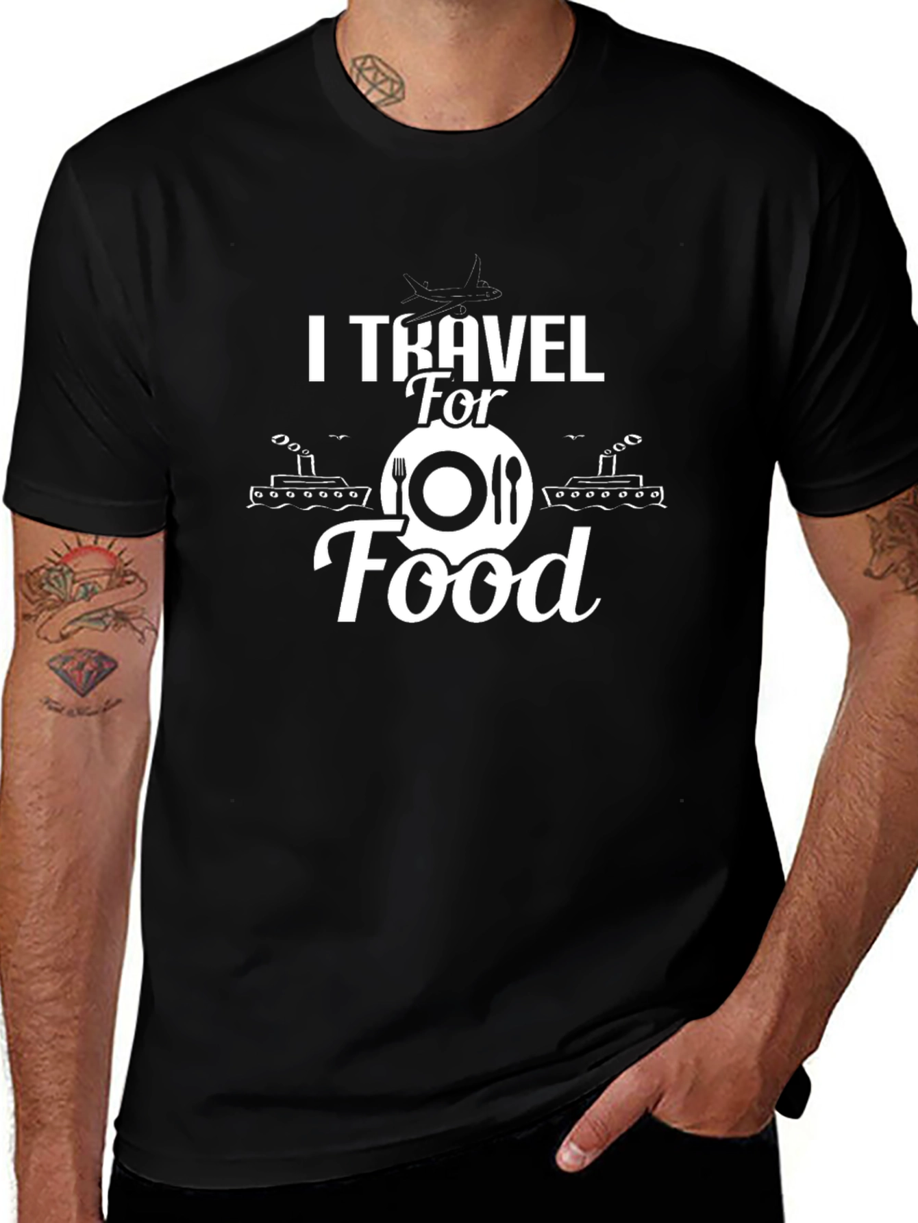I Travel For Food Graphic Tee