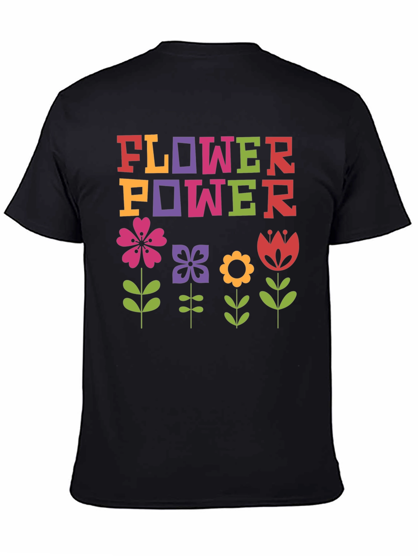 Flower Power Graphic Tee - Retro Style Shirt