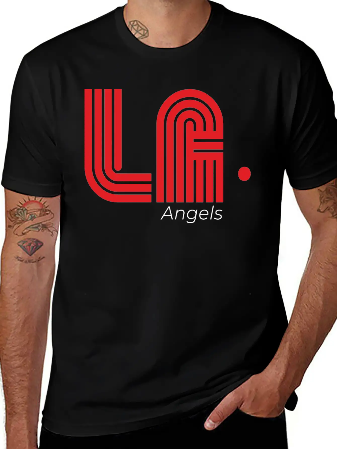 LA. Angels, Retro Style Tees Stylish Everyday T-Shirt – Unisex Basic Cotton Tee