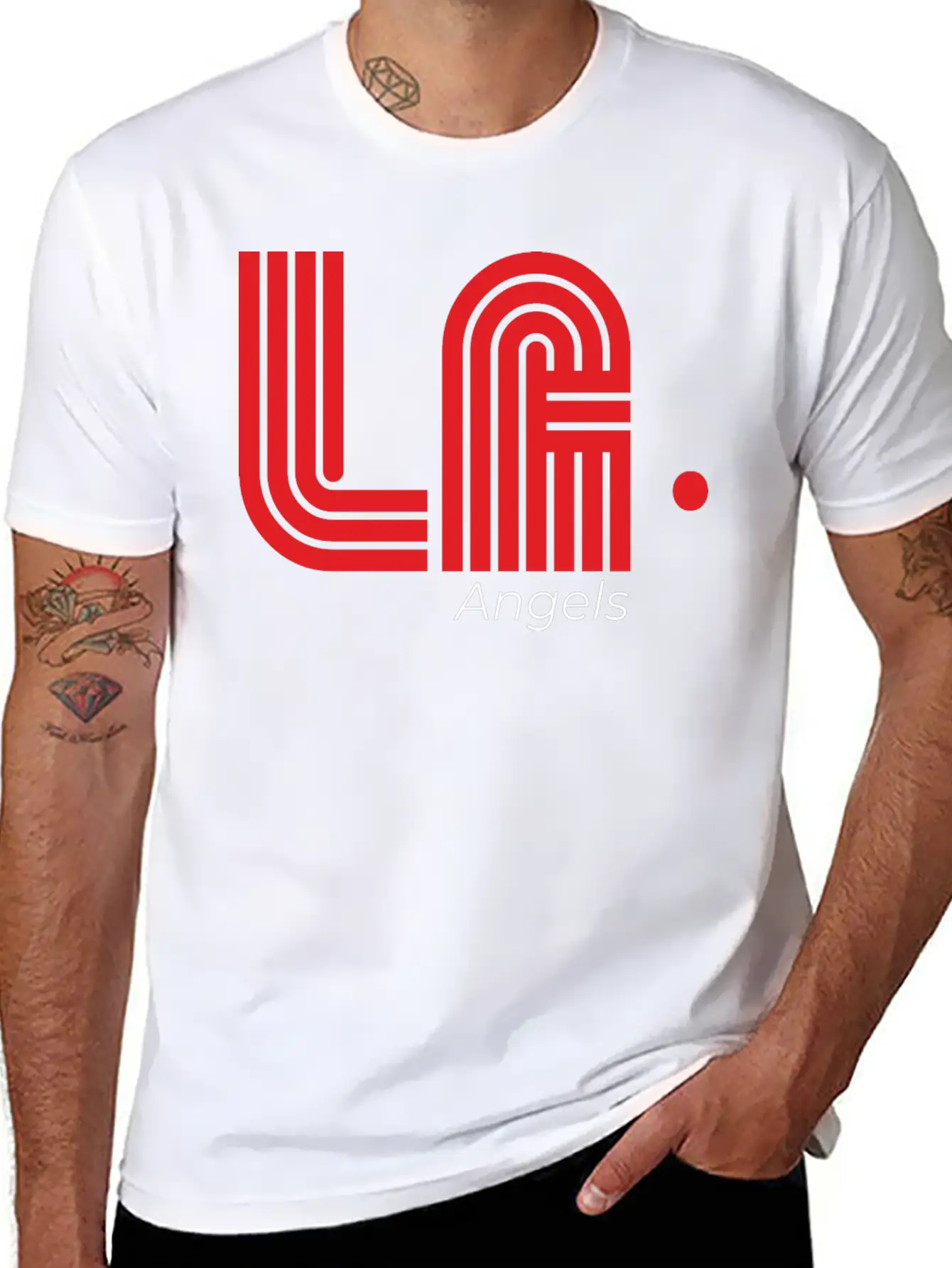 LA. Angels, Retro Style Tees Stylish Everyday T-Shirt – Unisex Basic Cotton Tee