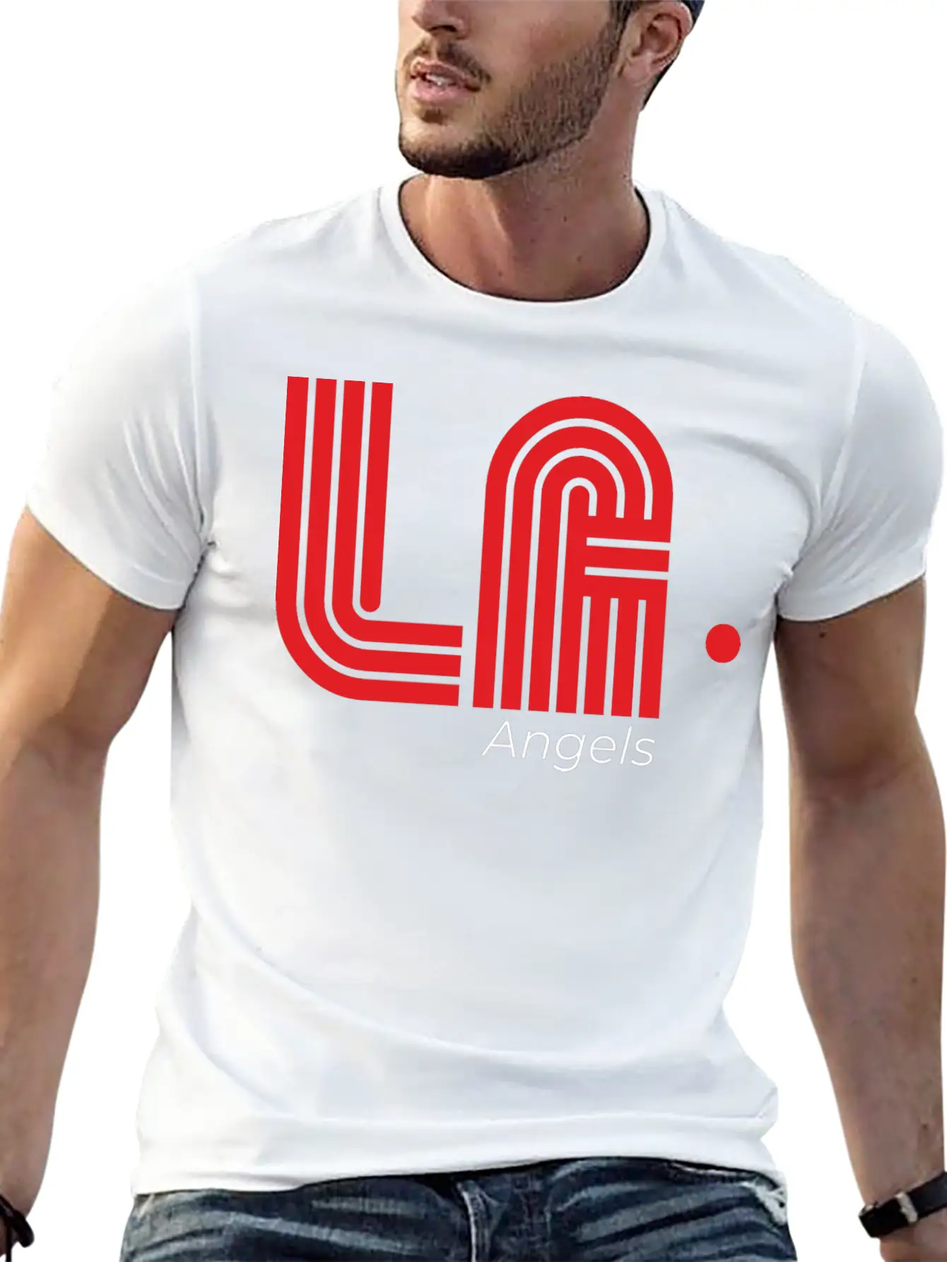 LA. Angels, Retro Style Tees Stylish Everyday T-Shirt – Unisex Basic Cotton Tee