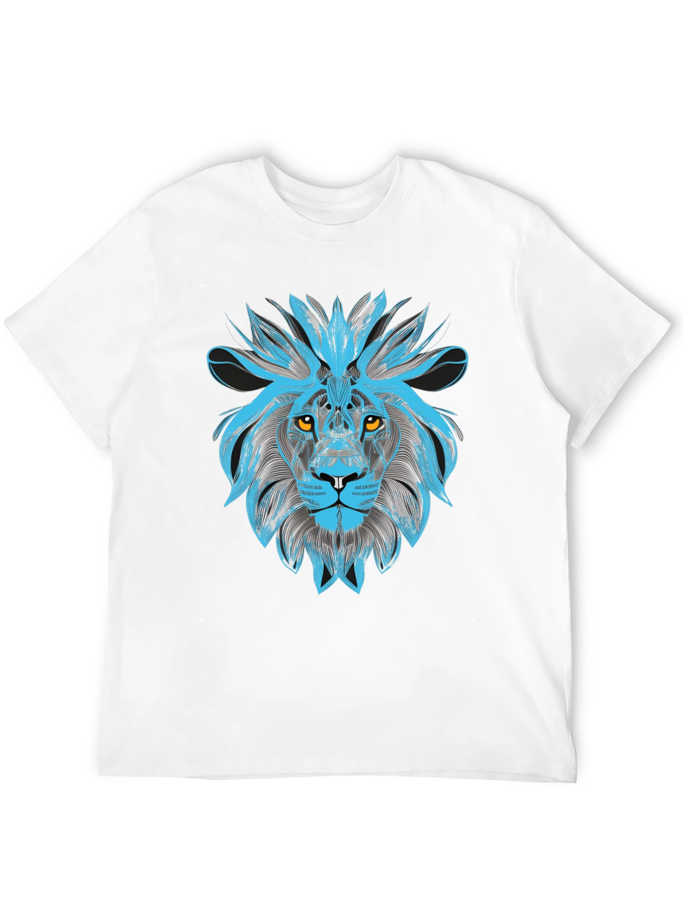 Lion Graphic Print Crew Neck T-Shirt