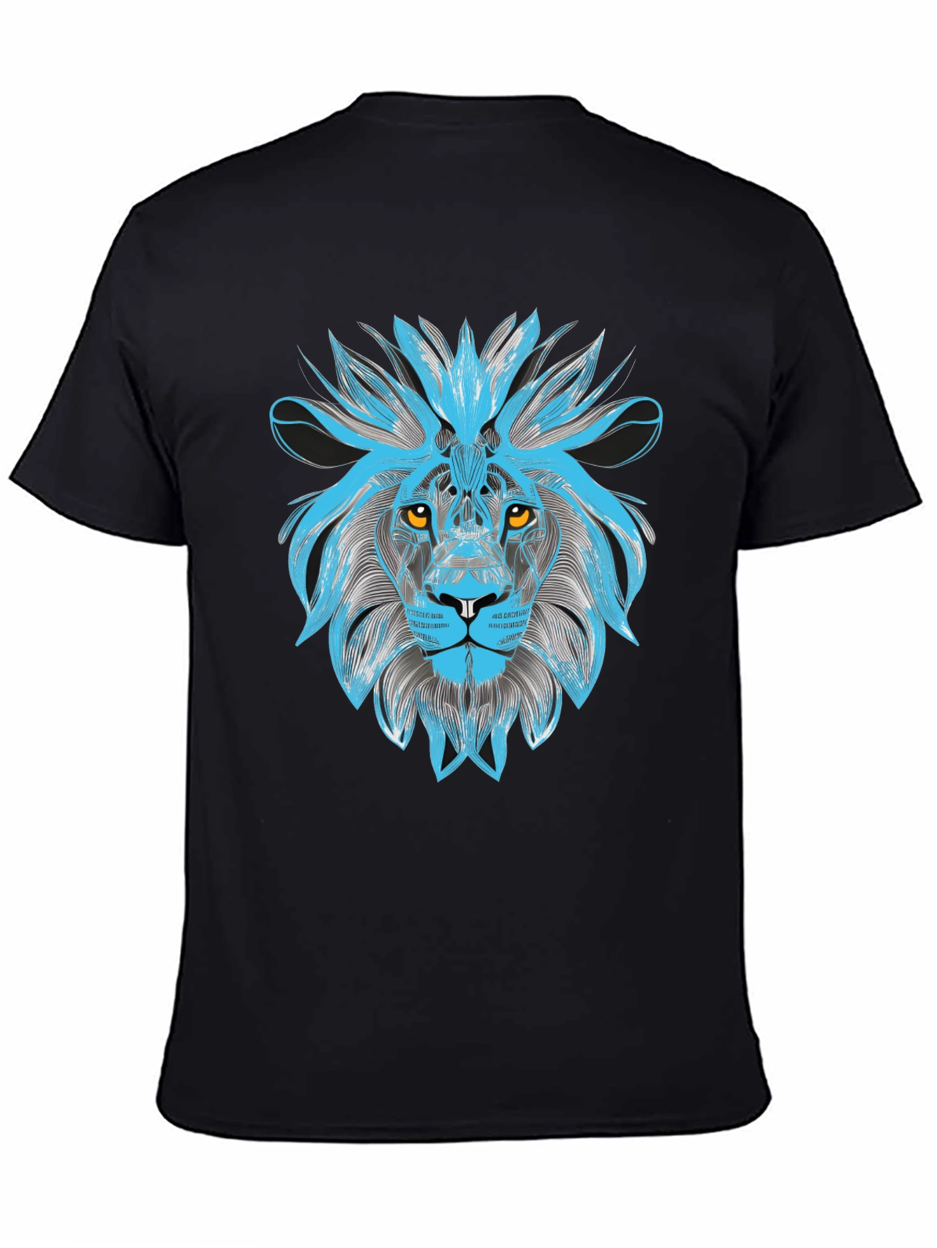 Lion Graphic Print Crew Neck T-Shirt