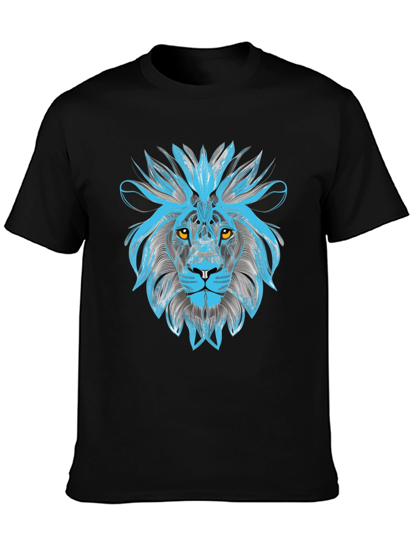 Lion Graphic Print Crew Neck T-Shirt