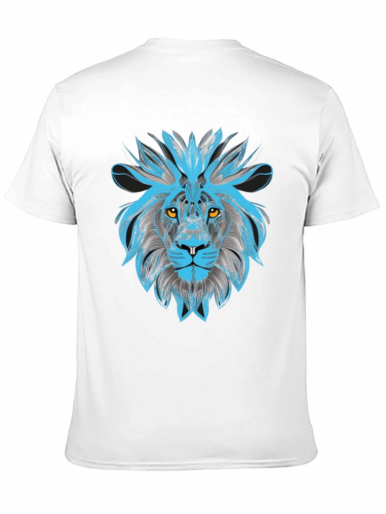 Lion Graphic Print Crew Neck T-Shirt