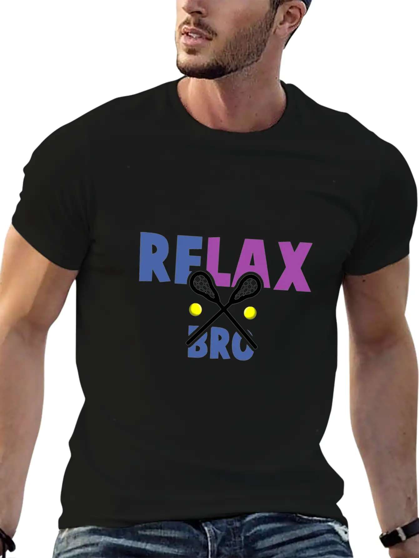 Lacrosse Relax Bro Unisex Casual T-Shirt – Clean Design For Daily Comfort