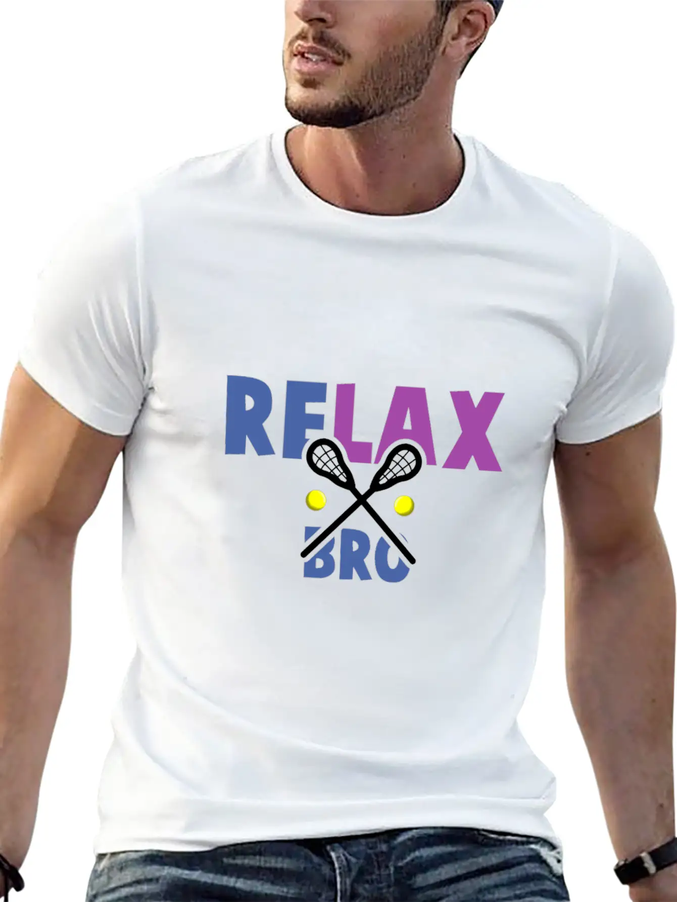 Lacrosse Relax Bro Unisex Casual T-Shirt – Clean Design For Daily Comfort
