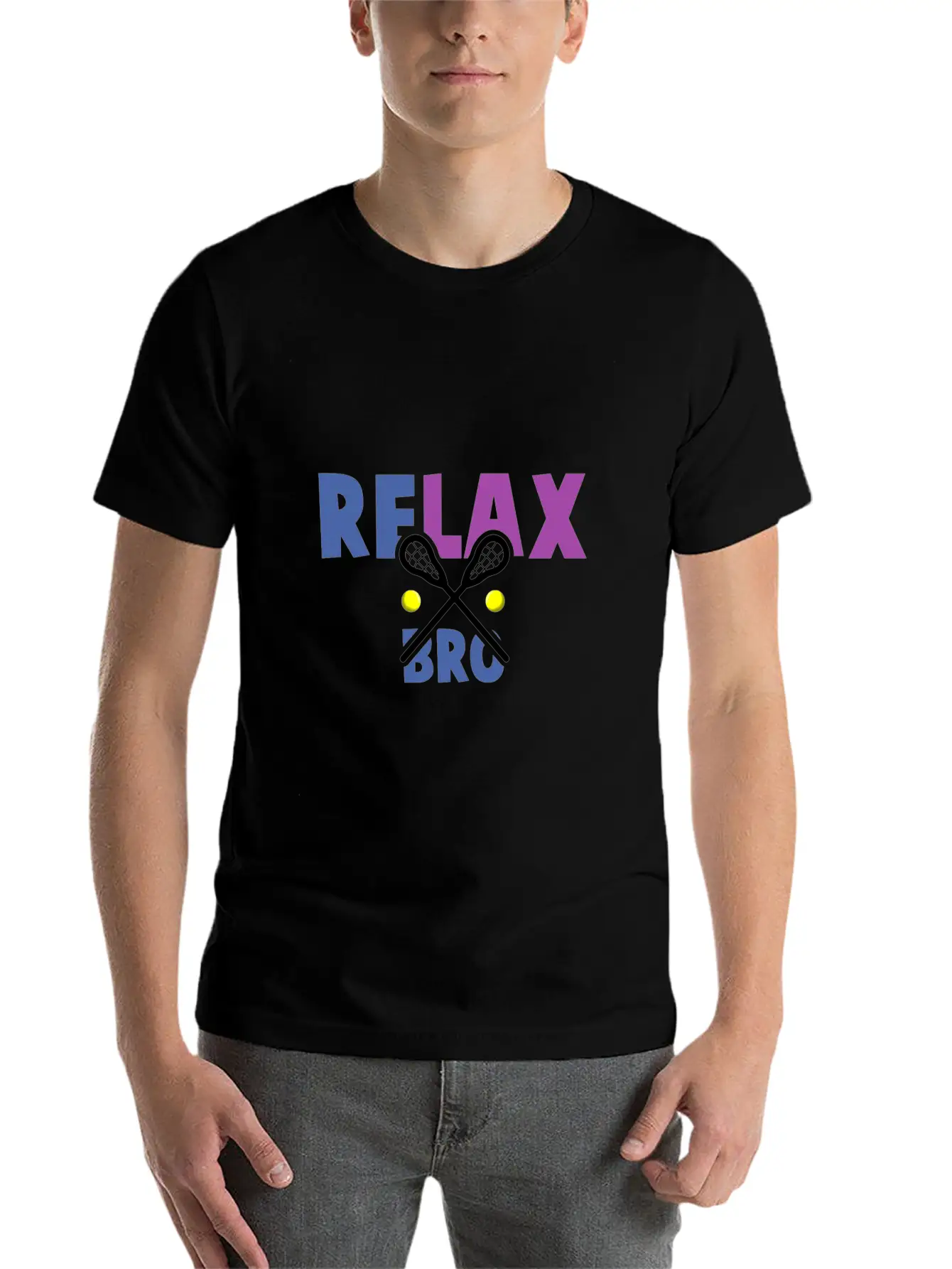 Lacrosse Relax Bro Unisex Casual T-Shirt – Clean Design For Daily Comfort