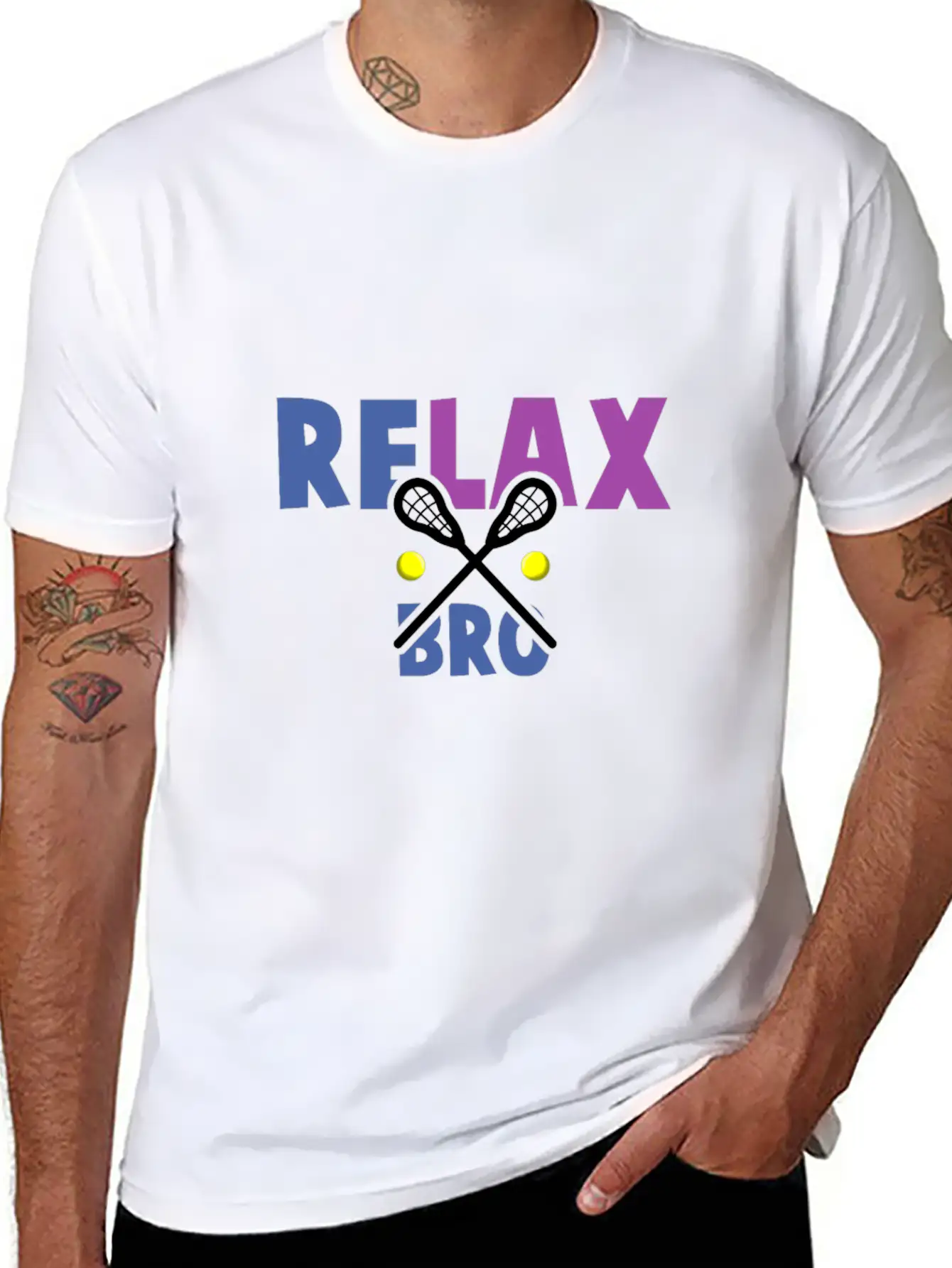 Lacrosse Relax Bro Unisex Casual T-Shirt – Clean Design For Daily Comfort