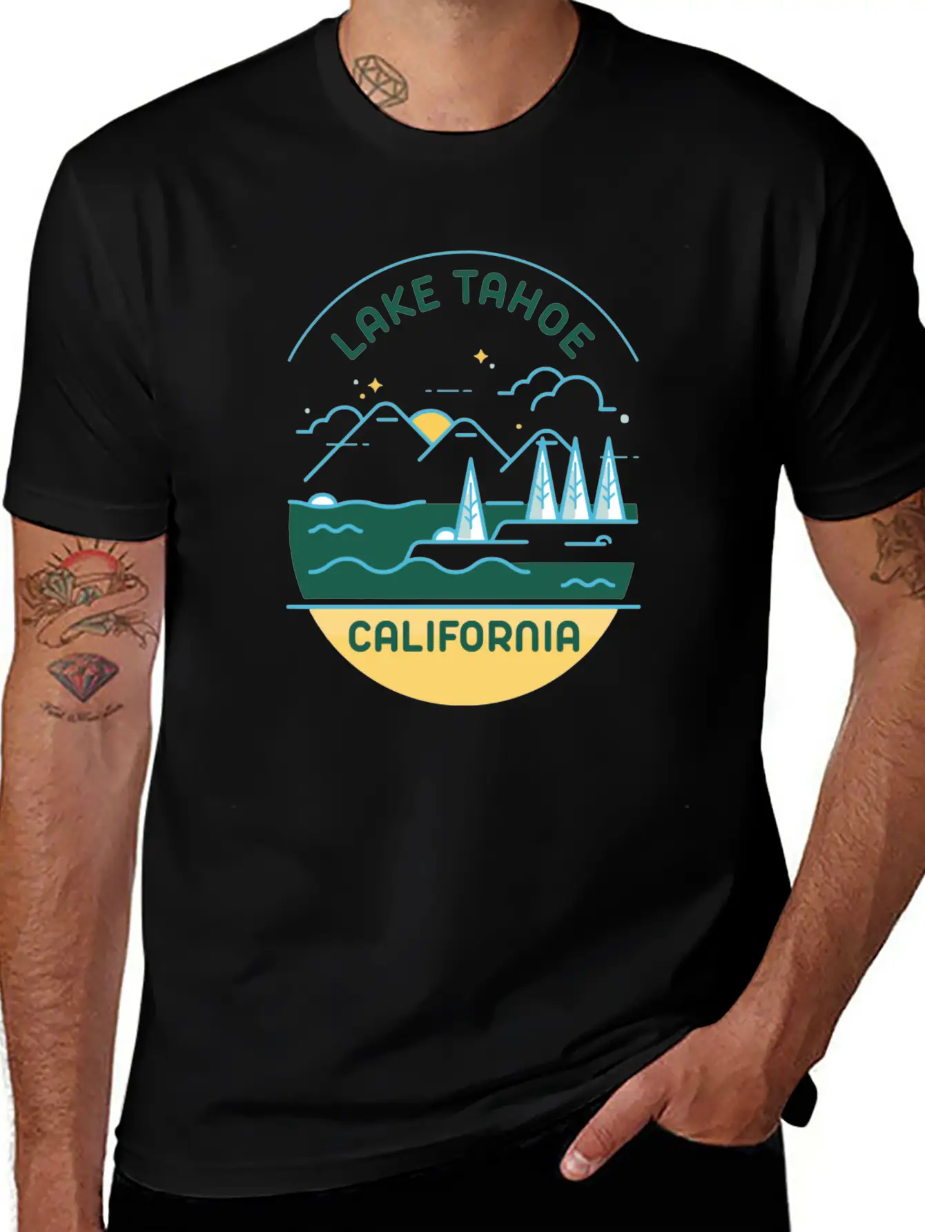 LAKE TAHOE CALIFORNIA Stylish Everyday T-Shirt – Unisex Basic Cotton Tee