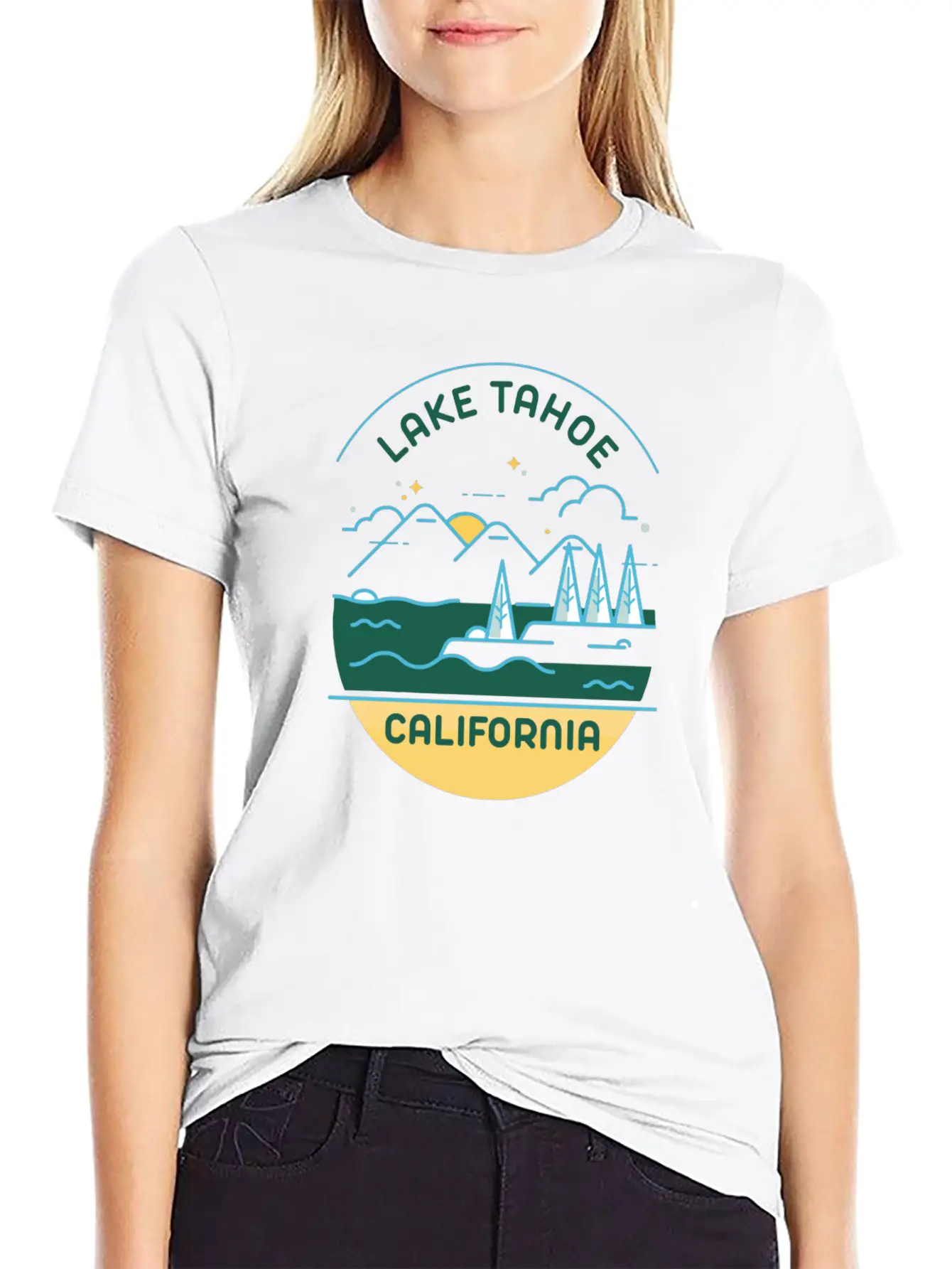 LAKE TAHOE CALIFORNIA Stylish Everyday T-Shirt – Unisex Basic Cotton Tee