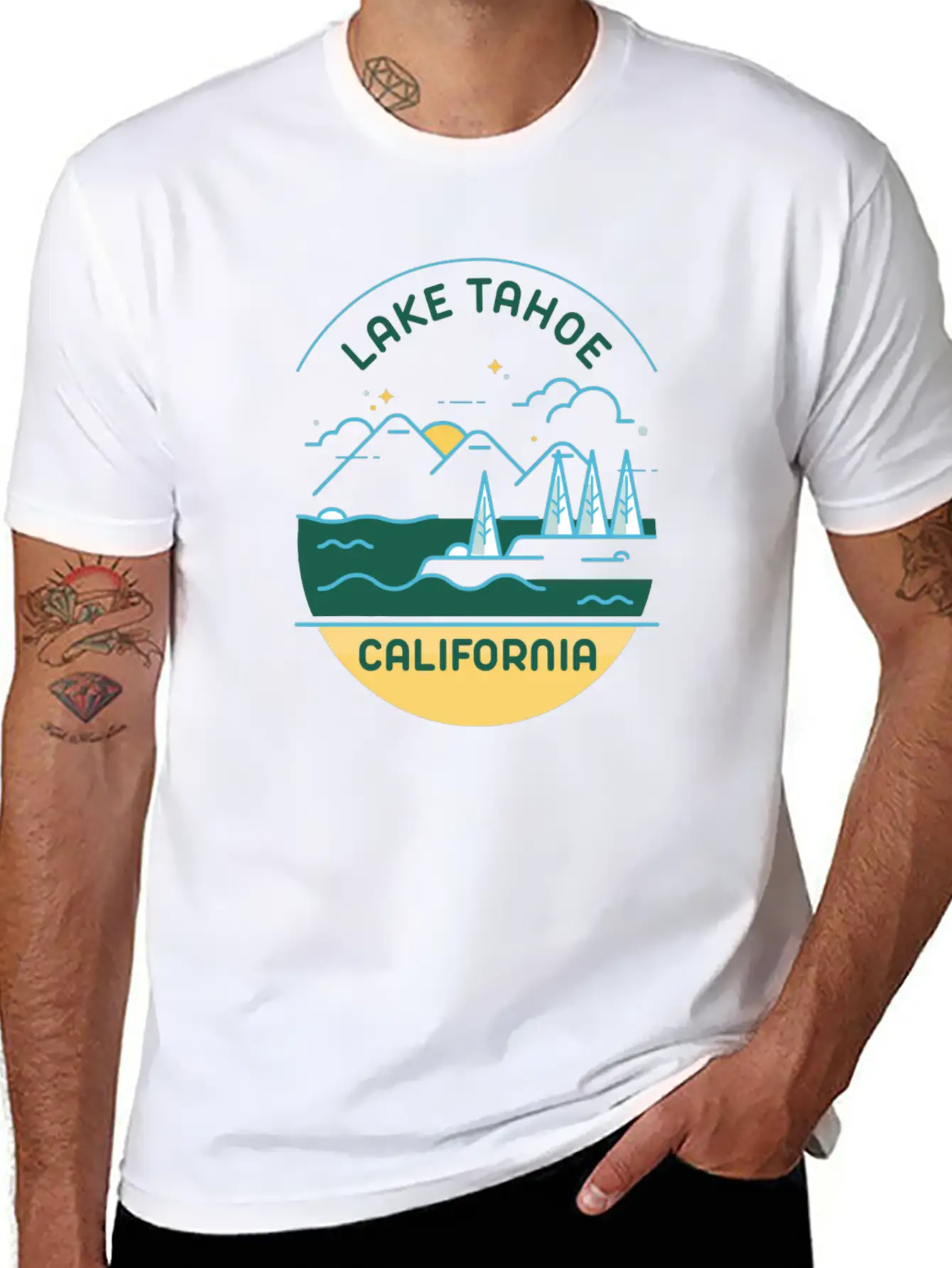 LAKE TAHOE CALIFORNIA Stylish Everyday T-Shirt – Unisex Basic Cotton Tee