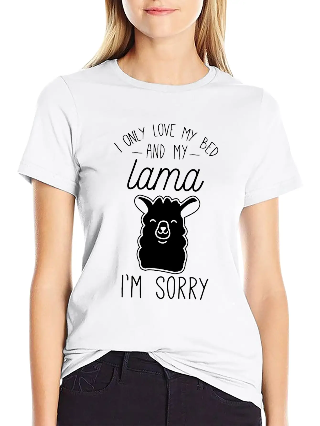 Lama Tired Lazy Sleep Stylish Everyday T-Shirt – Unisex Basic Cotton Tee
