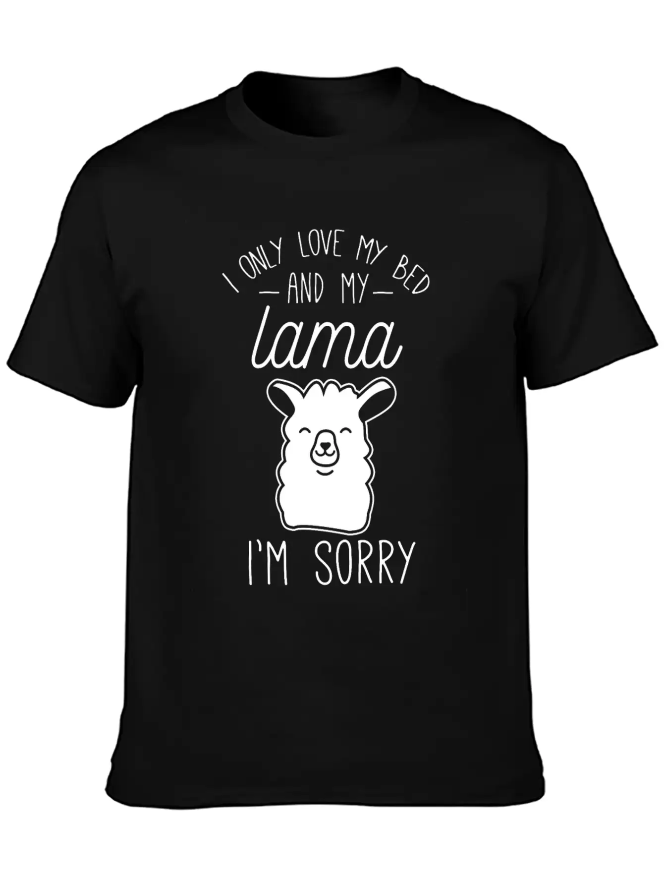 Lama Tired Lazy Sleep Stylish Everyday T-Shirt – Unisex Basic Cotton Tee