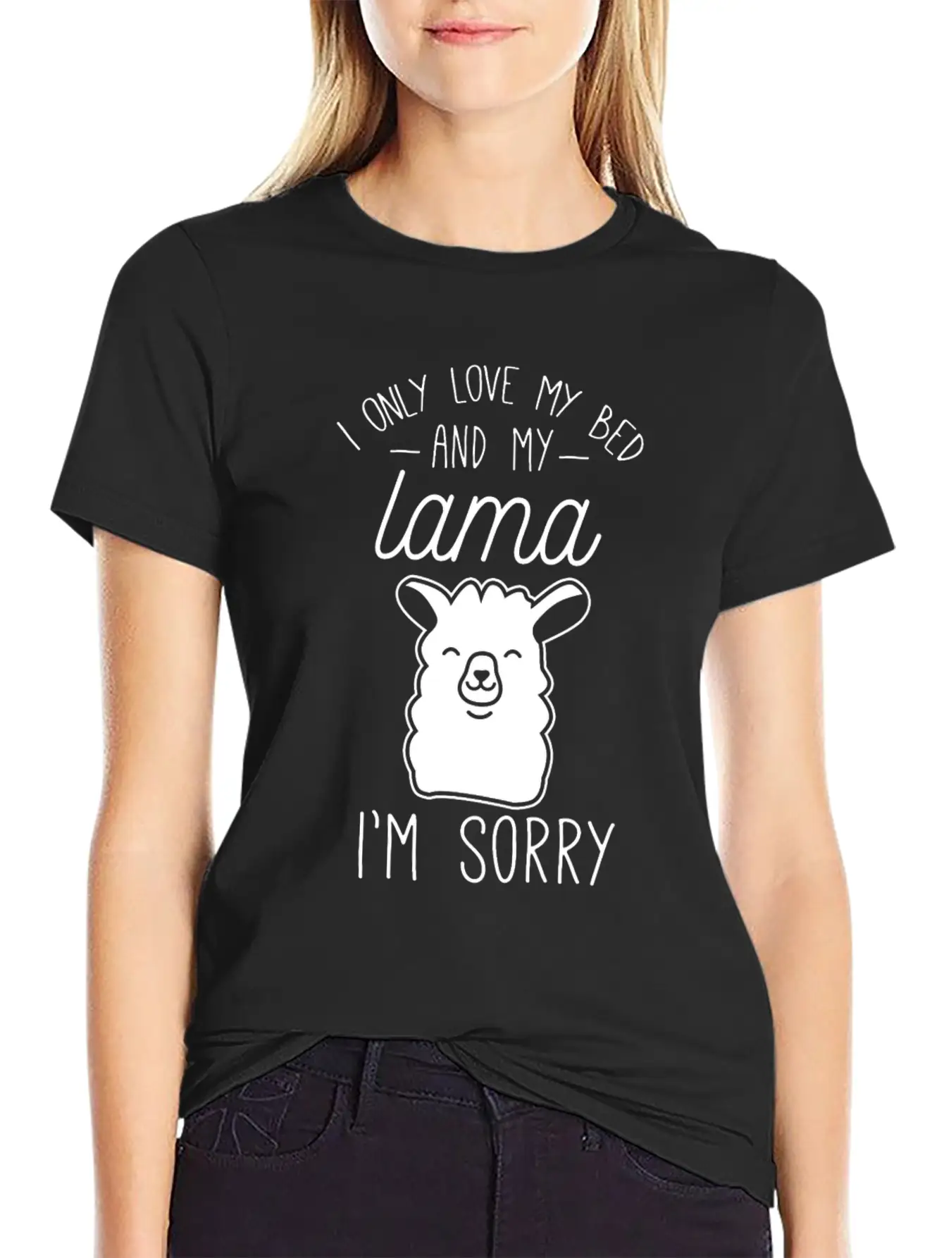 Lama Tired Lazy Sleep Stylish Everyday T-Shirt – Unisex Basic Cotton Tee