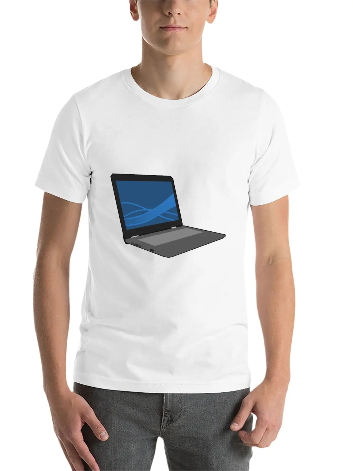 Laptop Computer Keyboard PC Notebook Gift Idea Timeless Short Sleeve Tee – Comfy And Minimalist Design