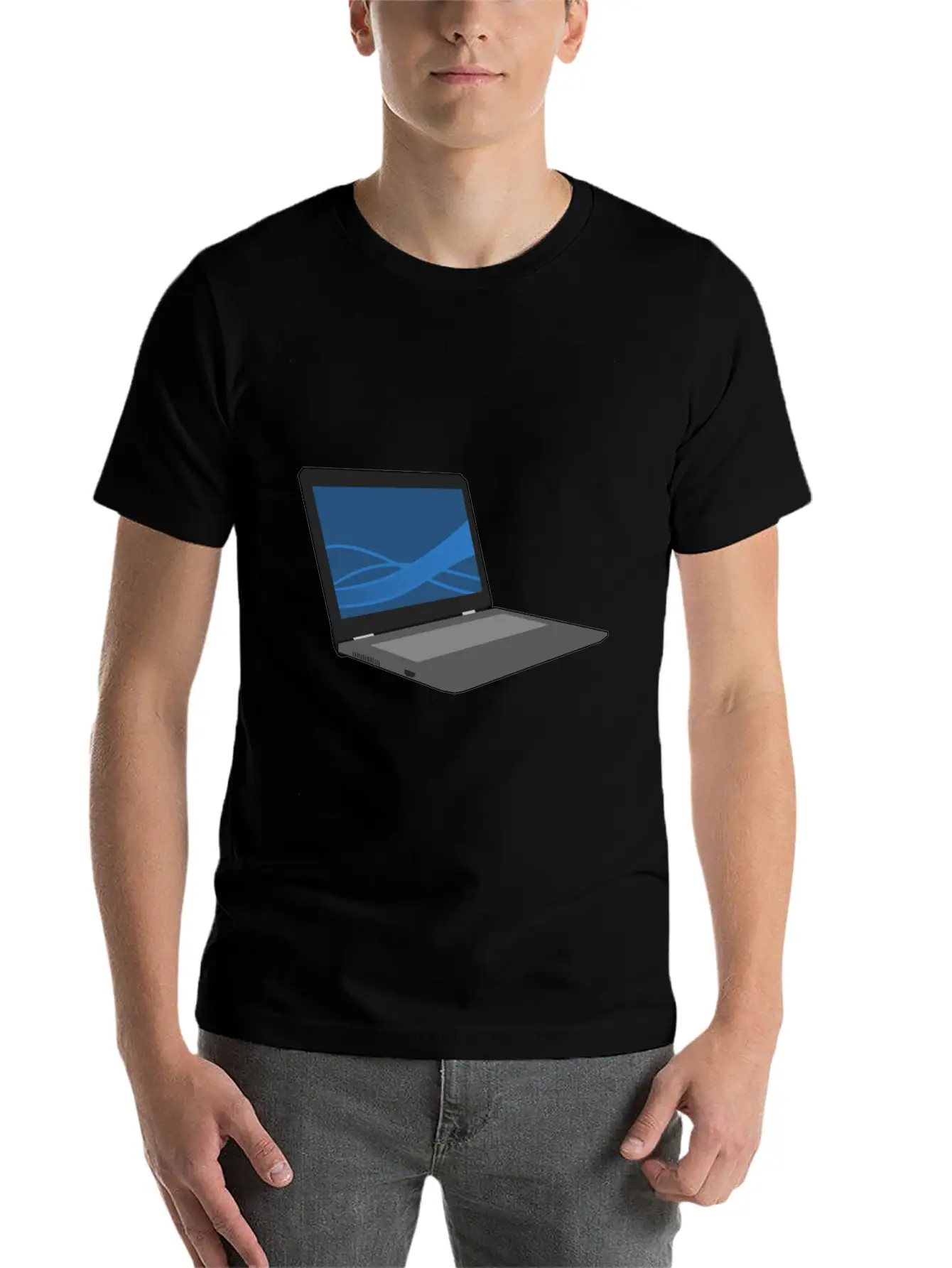 Laptop Computer Keyboard PC Notebook Gift Idea Timeless Short Sleeve Tee – Comfy And Minimalist Design