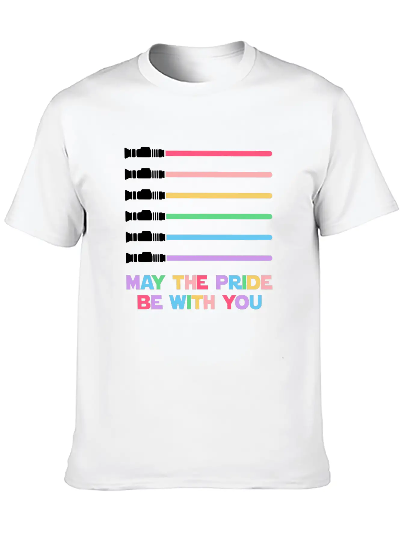 Laser Sword Design Unisex Casual T-Shirt – Clean Design For Daily Comfort