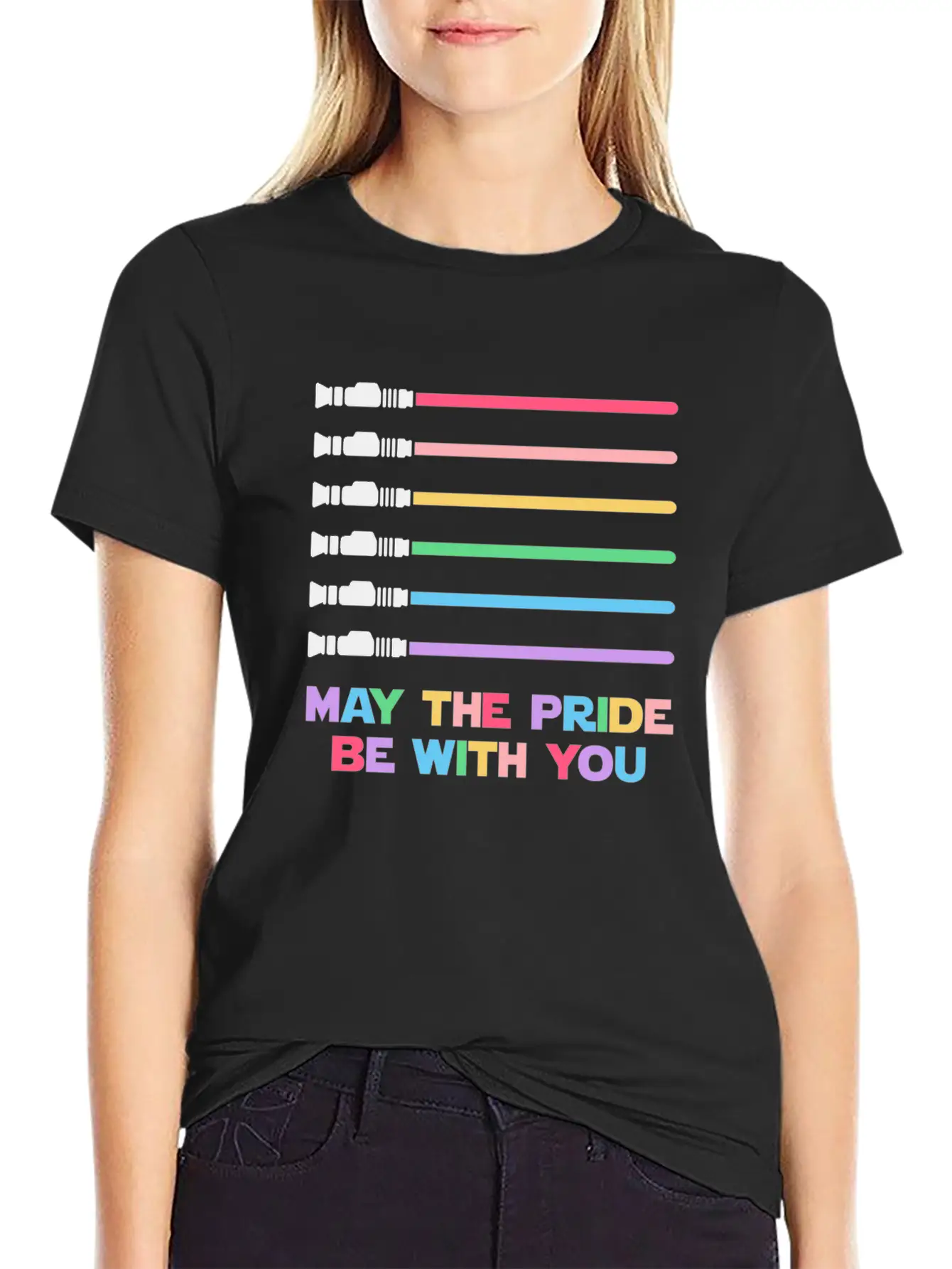 Laser Sword Design Unisex Casual T-Shirt – Clean Design For Daily Comfort