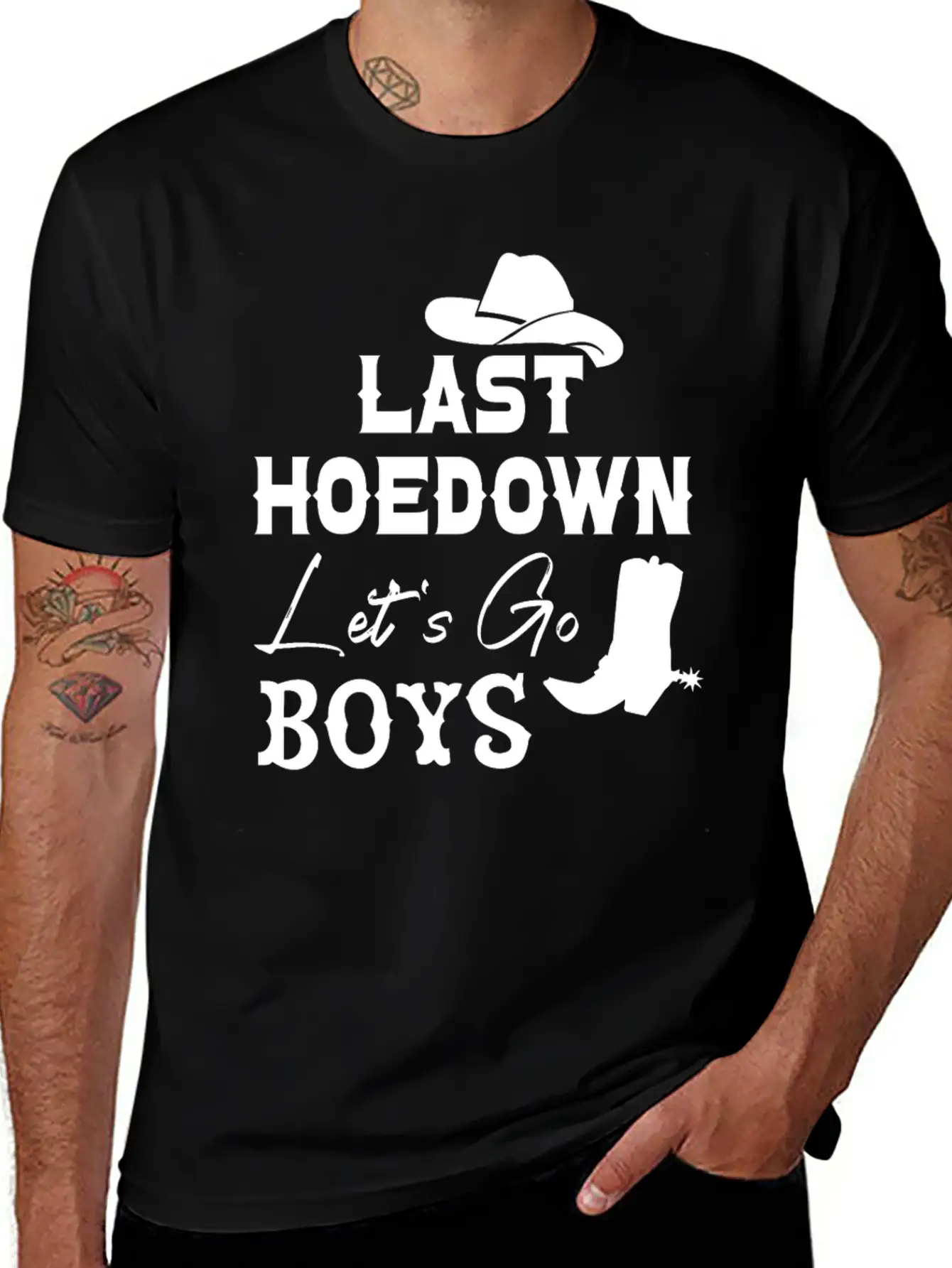 Last Hoe Down Let's Go Boys Unisex Casual T-Shirt – Clean Design For Daily Comfort