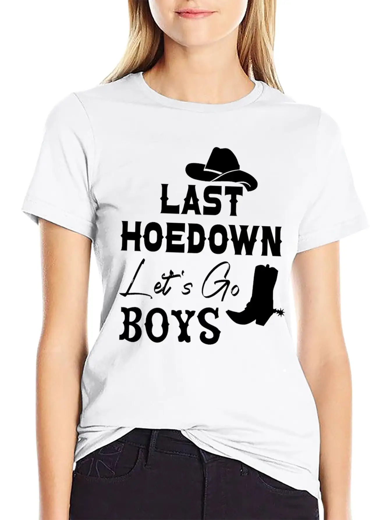 Last Hoe Down Let's Go Boys Unisex Casual T-Shirt – Clean Design For Daily Comfort