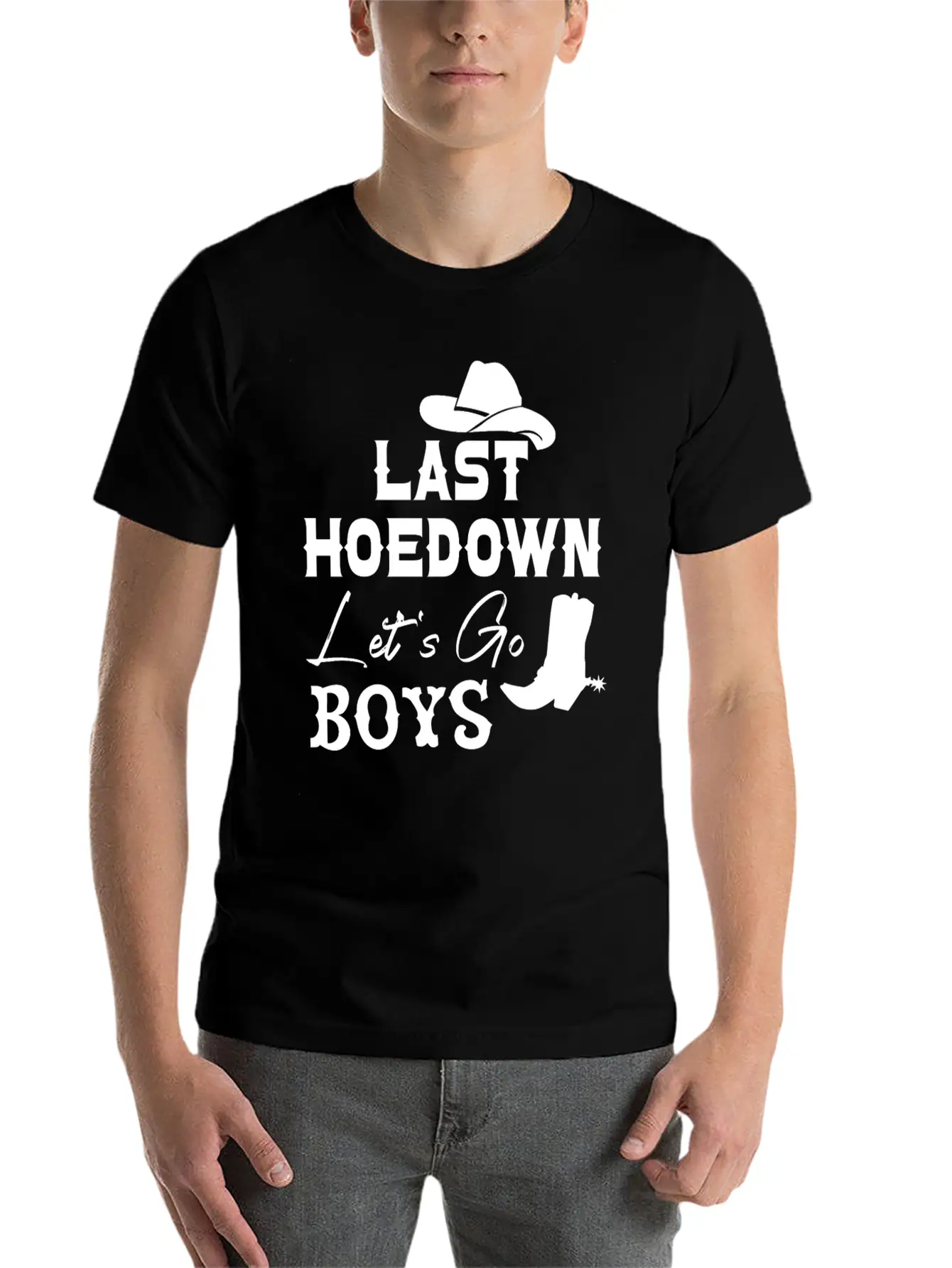 Last Hoe Down Let's Go Boys Unisex Casual T-Shirt – Clean Design For Daily Comfort