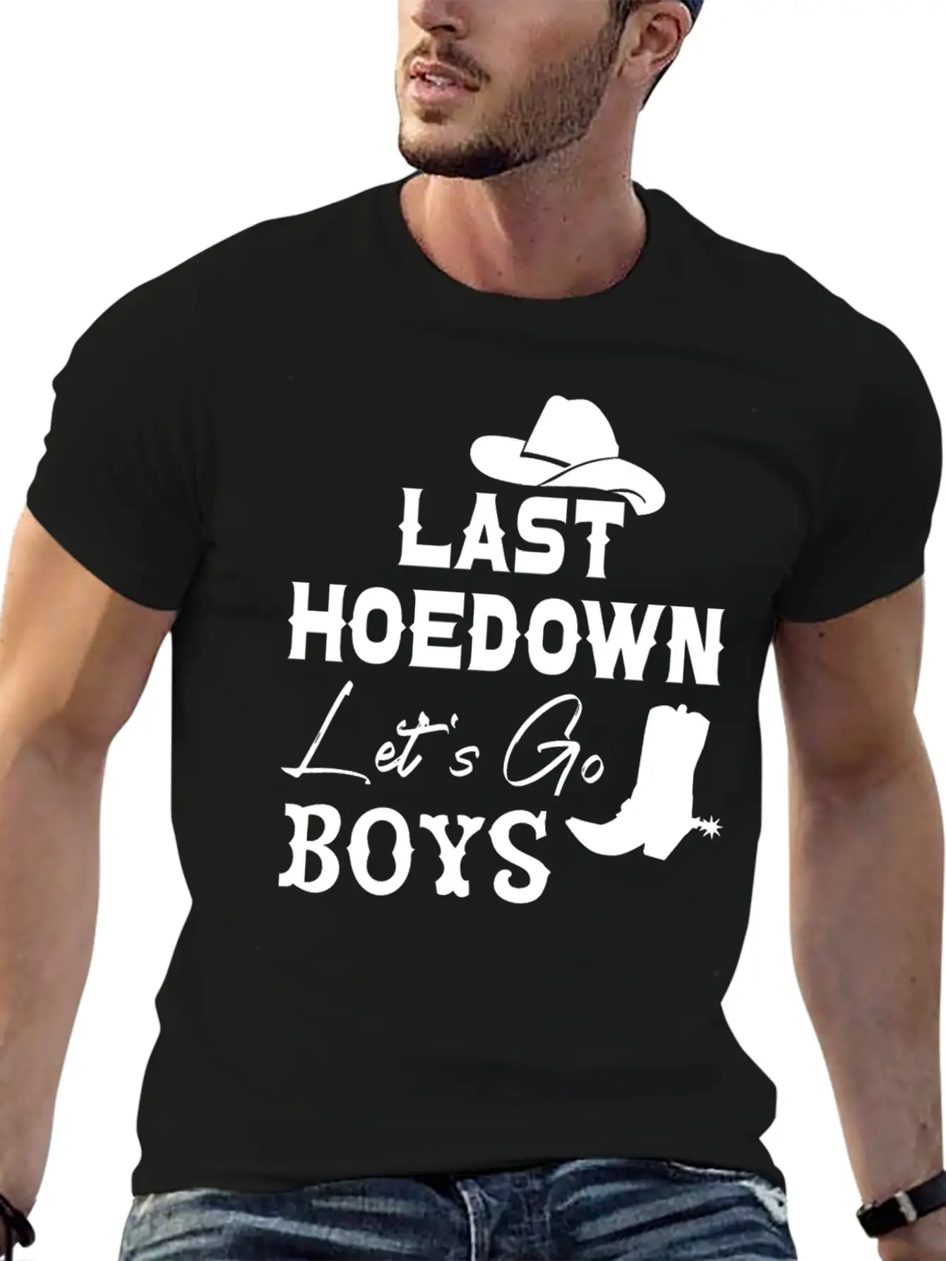 Last Hoe Down Let's Go Boys Unisex Casual T-Shirt – Clean Design For Daily Comfort