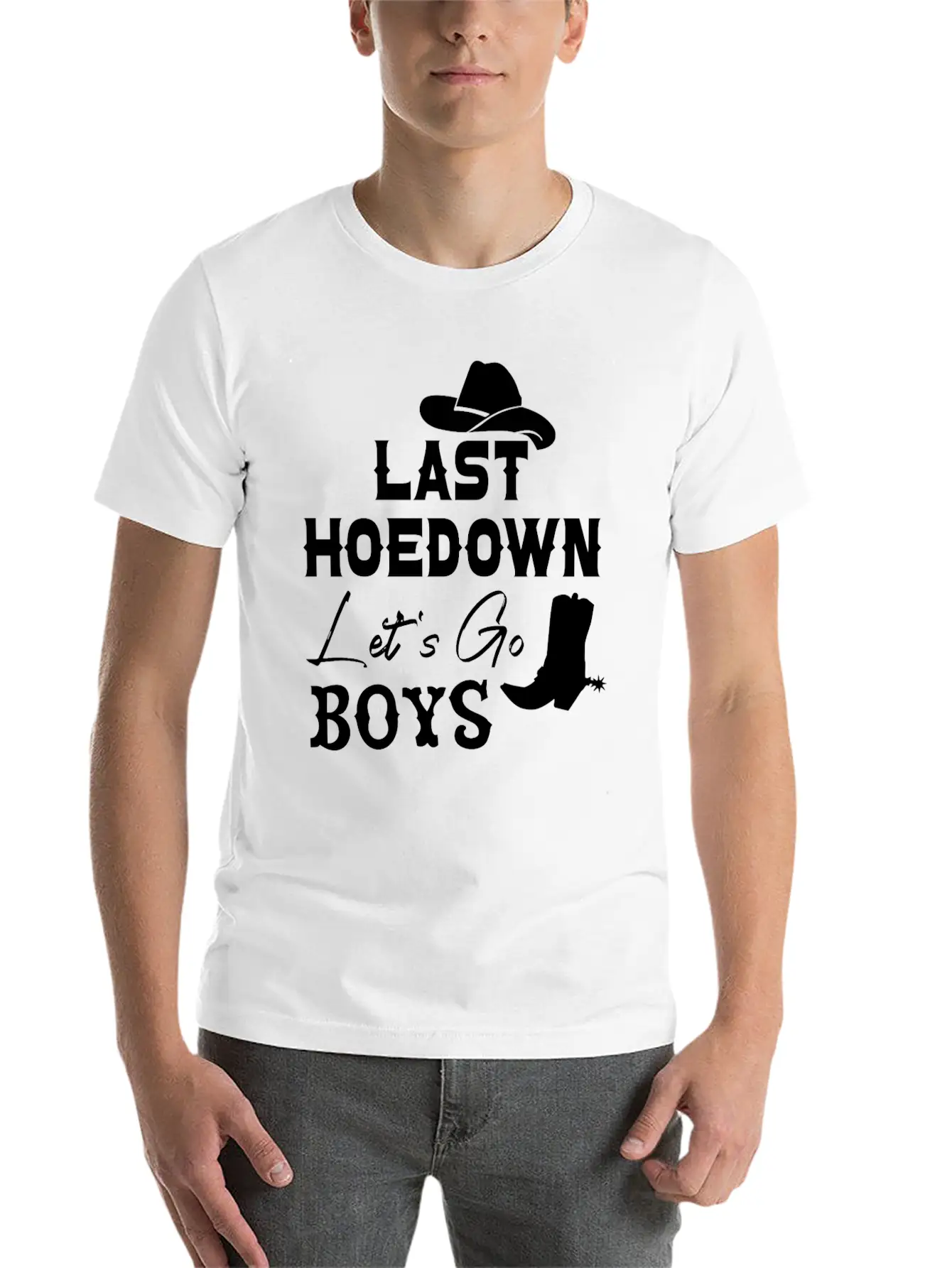 Last Hoe Down Let's Go Boys Unisex Casual T-Shirt – Clean Design For Daily Comfort