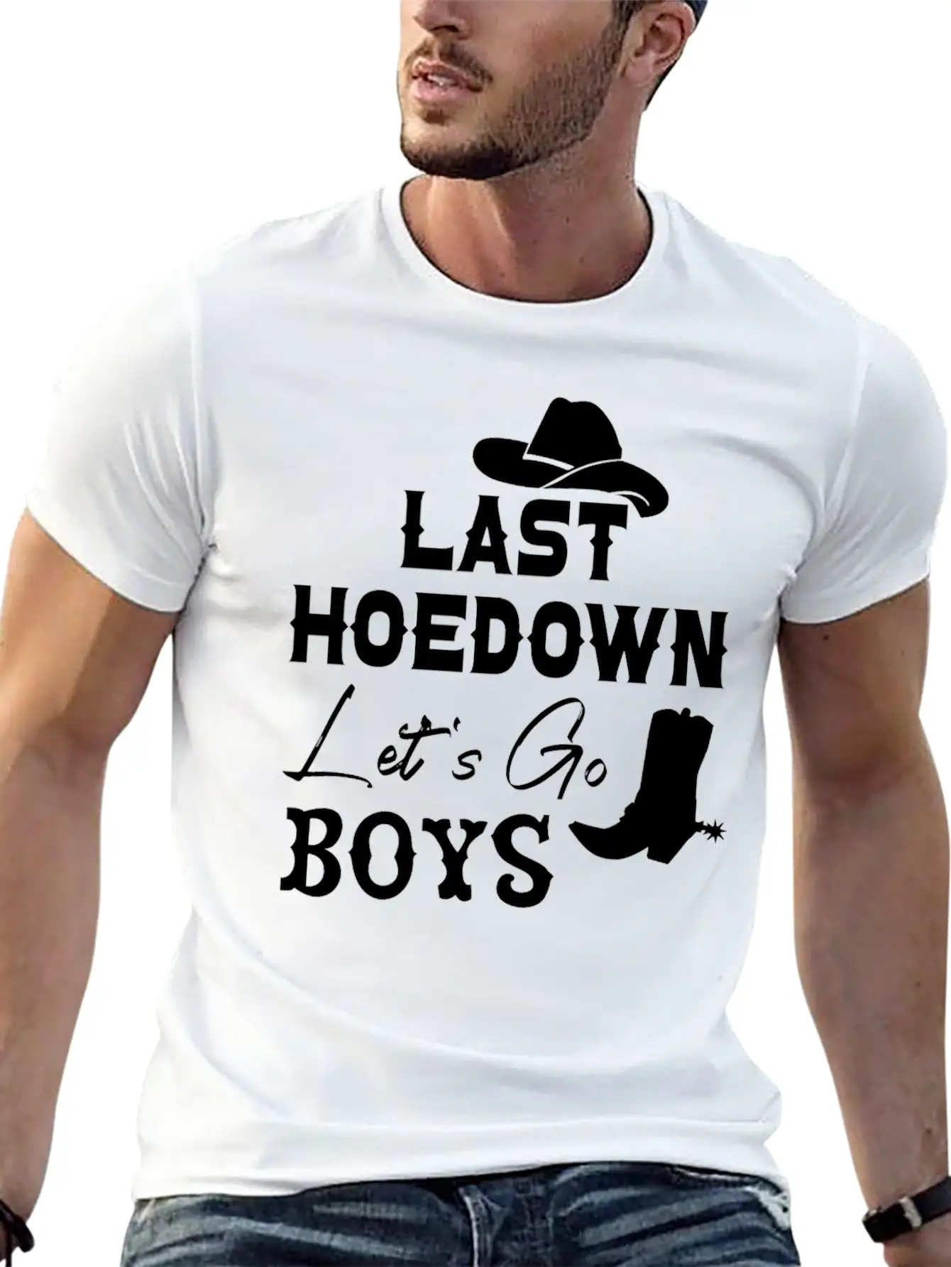 Last Hoe Down Let's Go Boys Unisex Casual T-Shirt – Clean Design For Daily Comfort