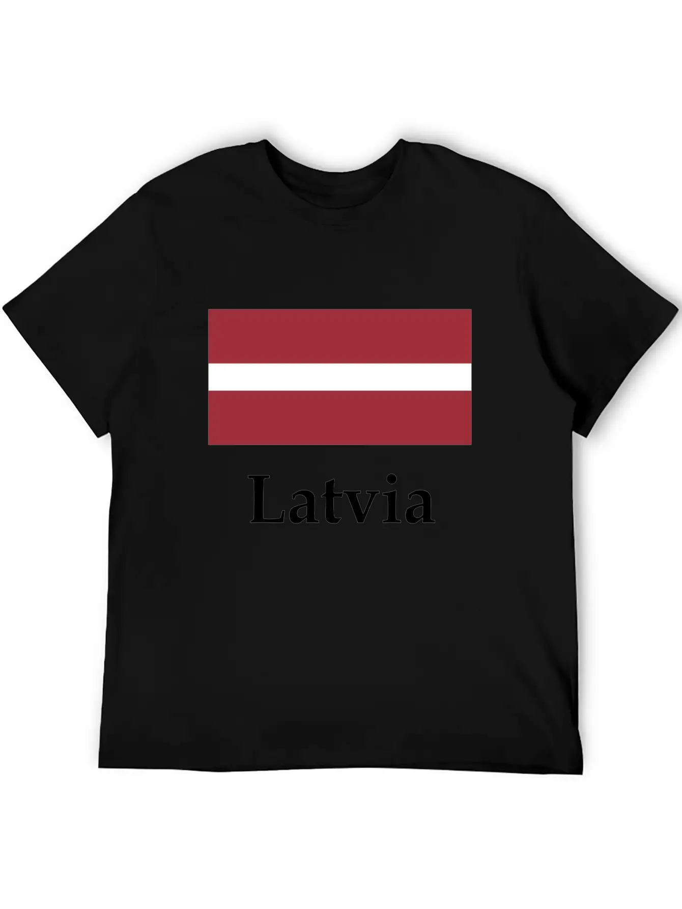 Latvia Flag Stylish Everyday T-Shirt – Unisex Basic Cotton Tee