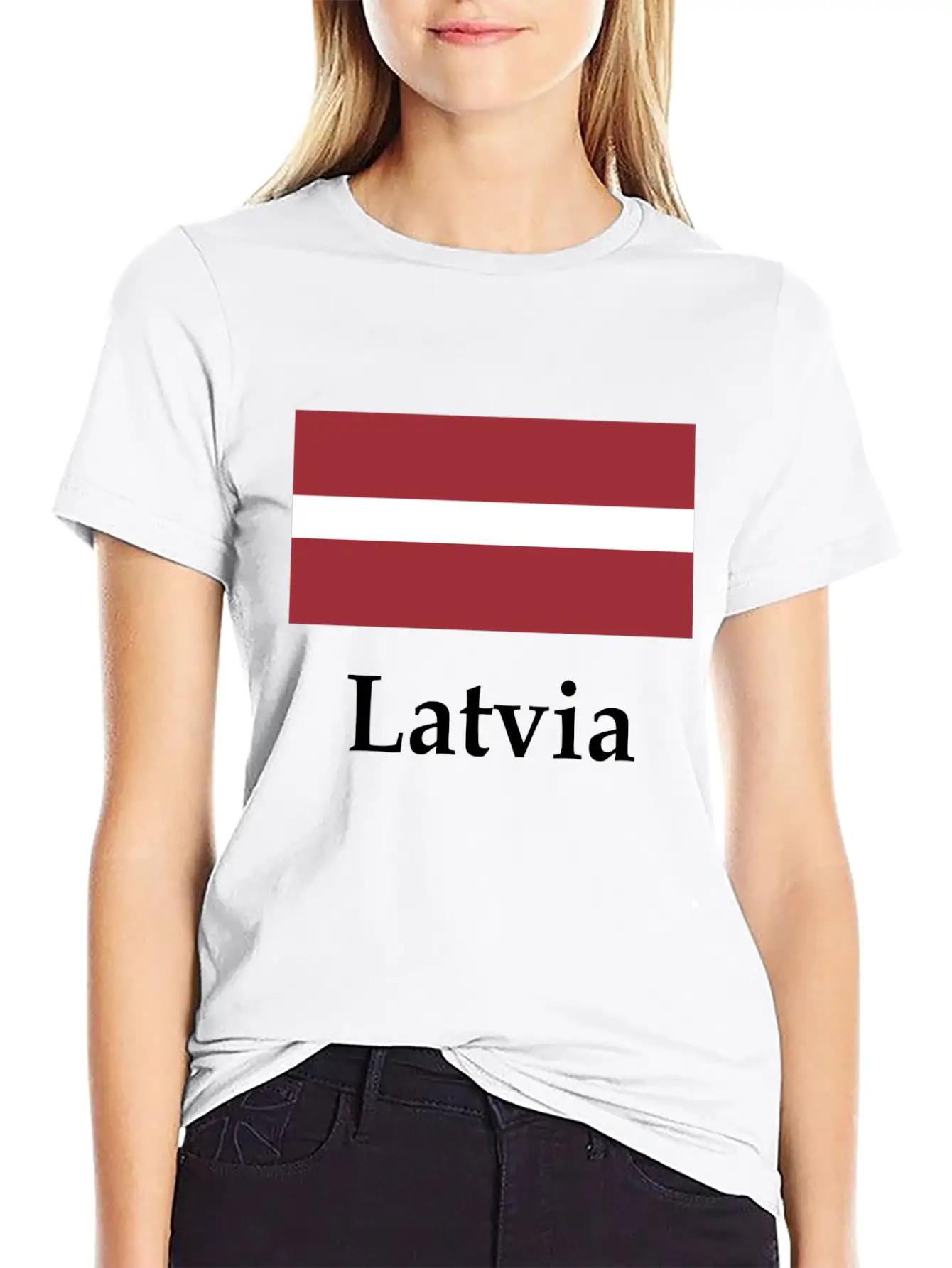 Latvia Flag Stylish Everyday T-Shirt – Unisex Basic Cotton Tee