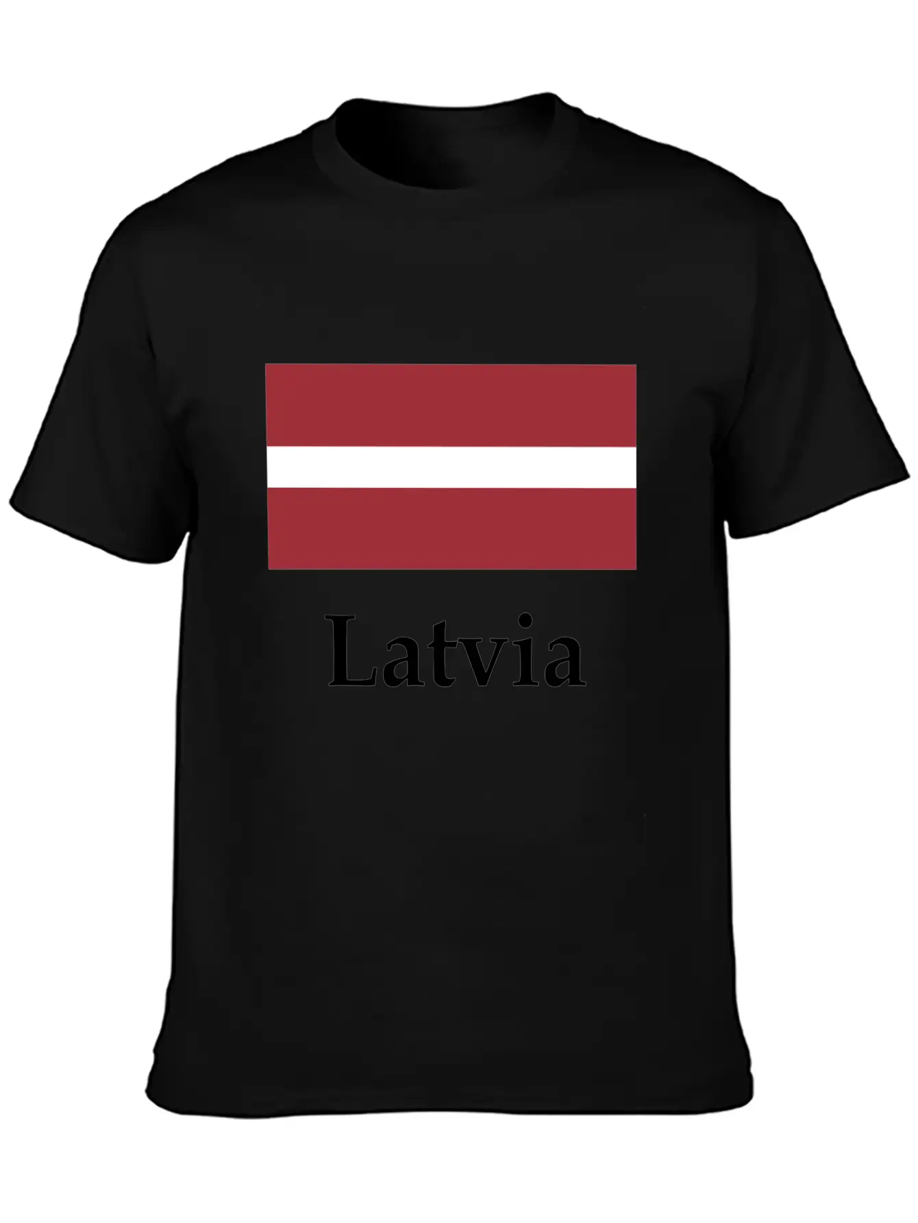 Latvia Flag Stylish Everyday T-Shirt – Unisex Basic Cotton Tee