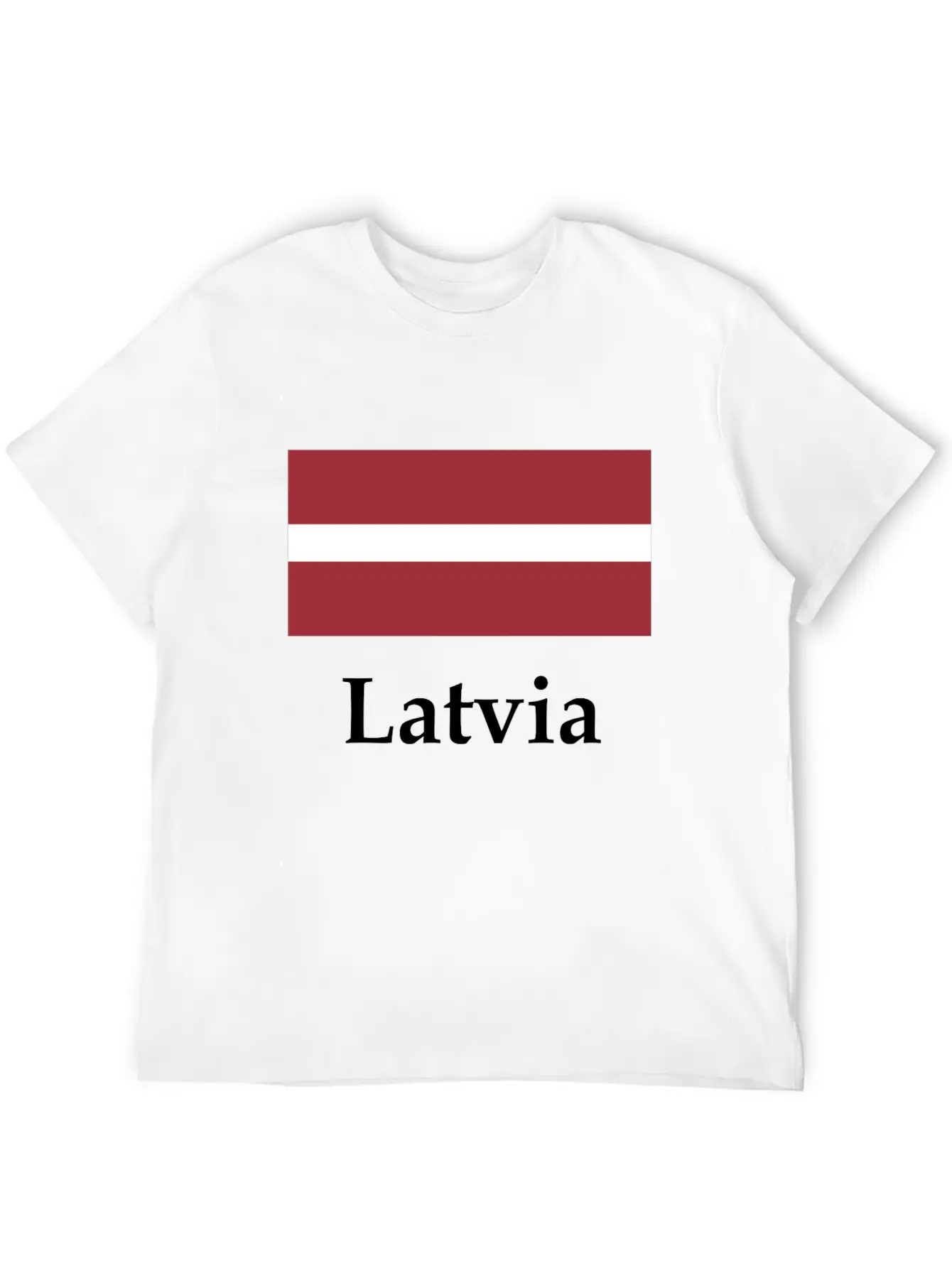 Latvia Flag Stylish Everyday T-Shirt – Unisex Basic Cotton Tee