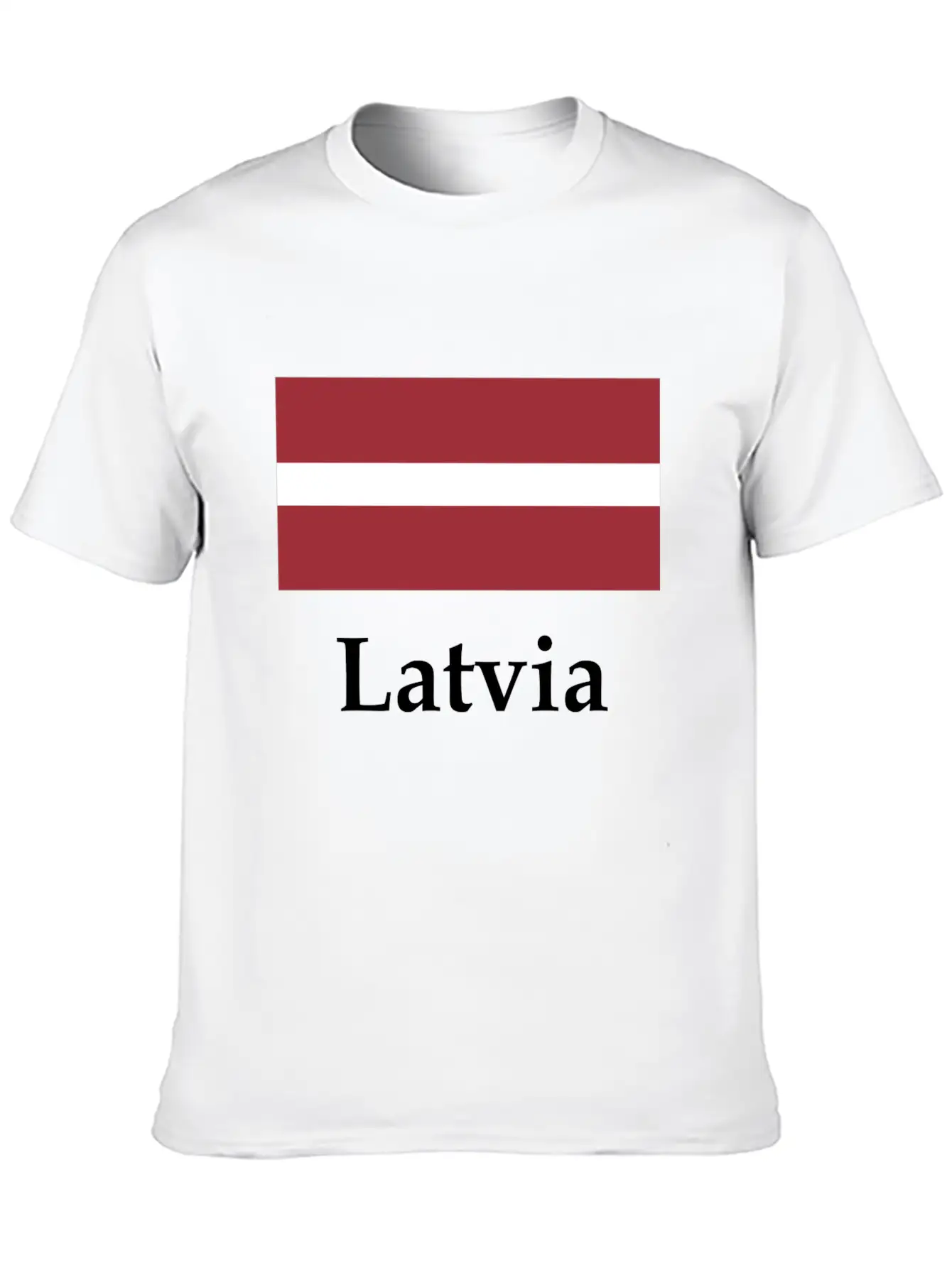 Latvia Flag Stylish Everyday T-Shirt – Unisex Basic Cotton Tee