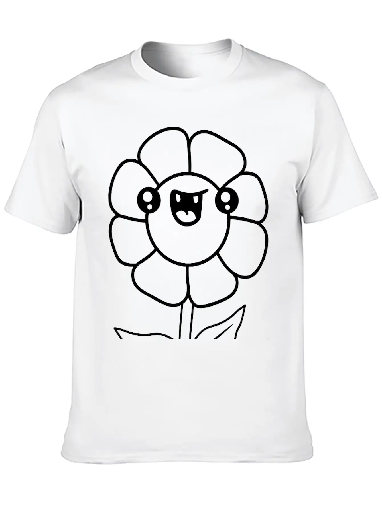 Laugh Face Flowerpot Comic Cartoon Funny Cute Cute Unisex Short Sleeve Soft Cotton T-Shirt – Casual Everyday Wear