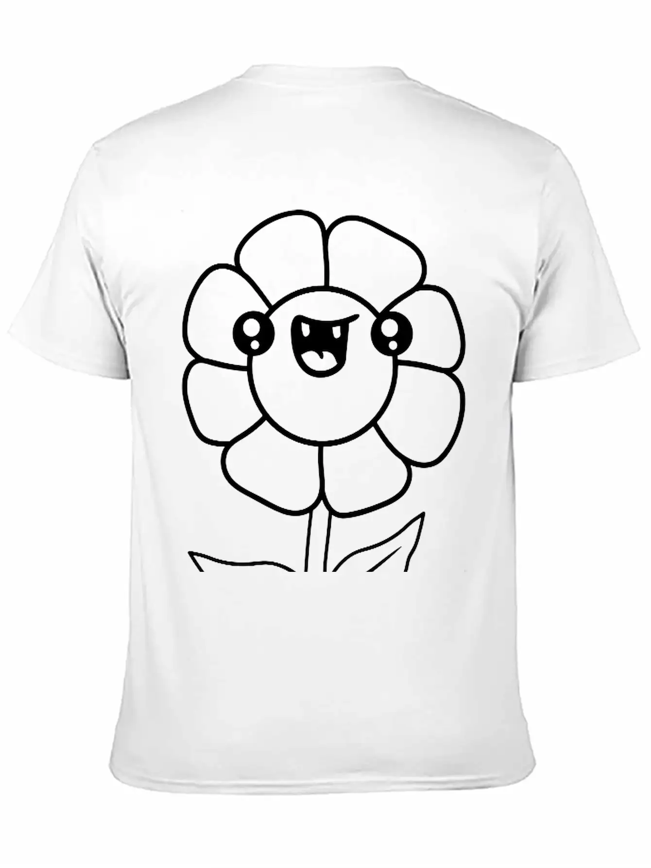 Laugh Face Flowerpot Comic Cartoon Funny Cute Cute Unisex Short Sleeve Soft Cotton T-Shirt – Casual Everyday Wear