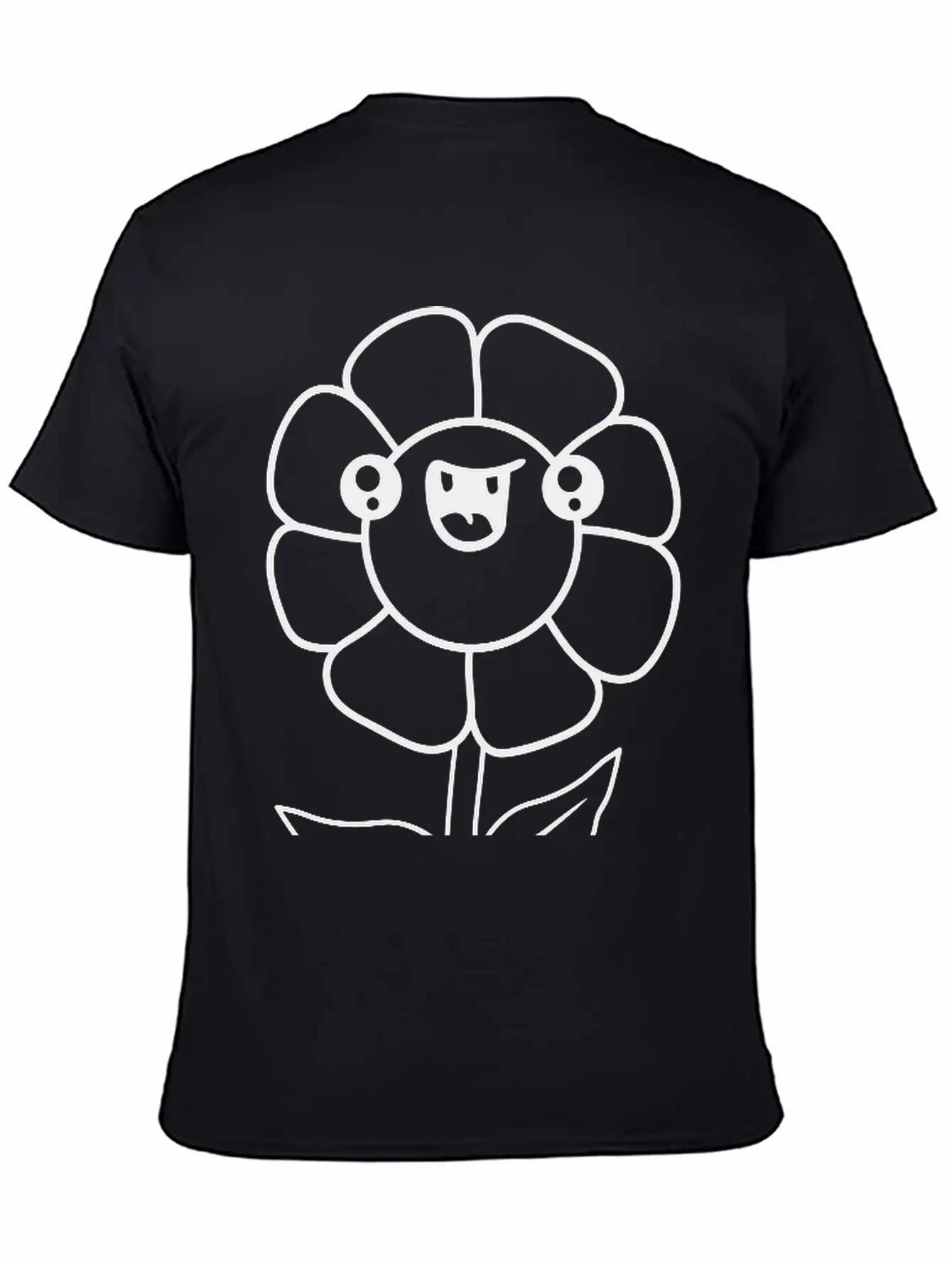 Laugh Face Flowerpot Comic Cartoon Funny Cute Cute Unisex Short Sleeve Soft Cotton T-Shirt – Casual Everyday Wear