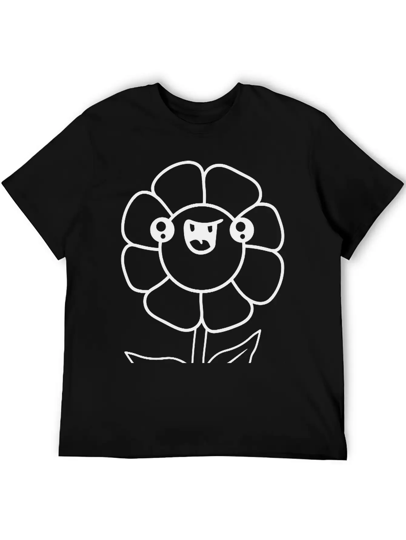 Laugh Face Flowerpot Comic Cartoon Funny Cute Cute Unisex Short Sleeve Soft Cotton T-Shirt – Casual Everyday Wear