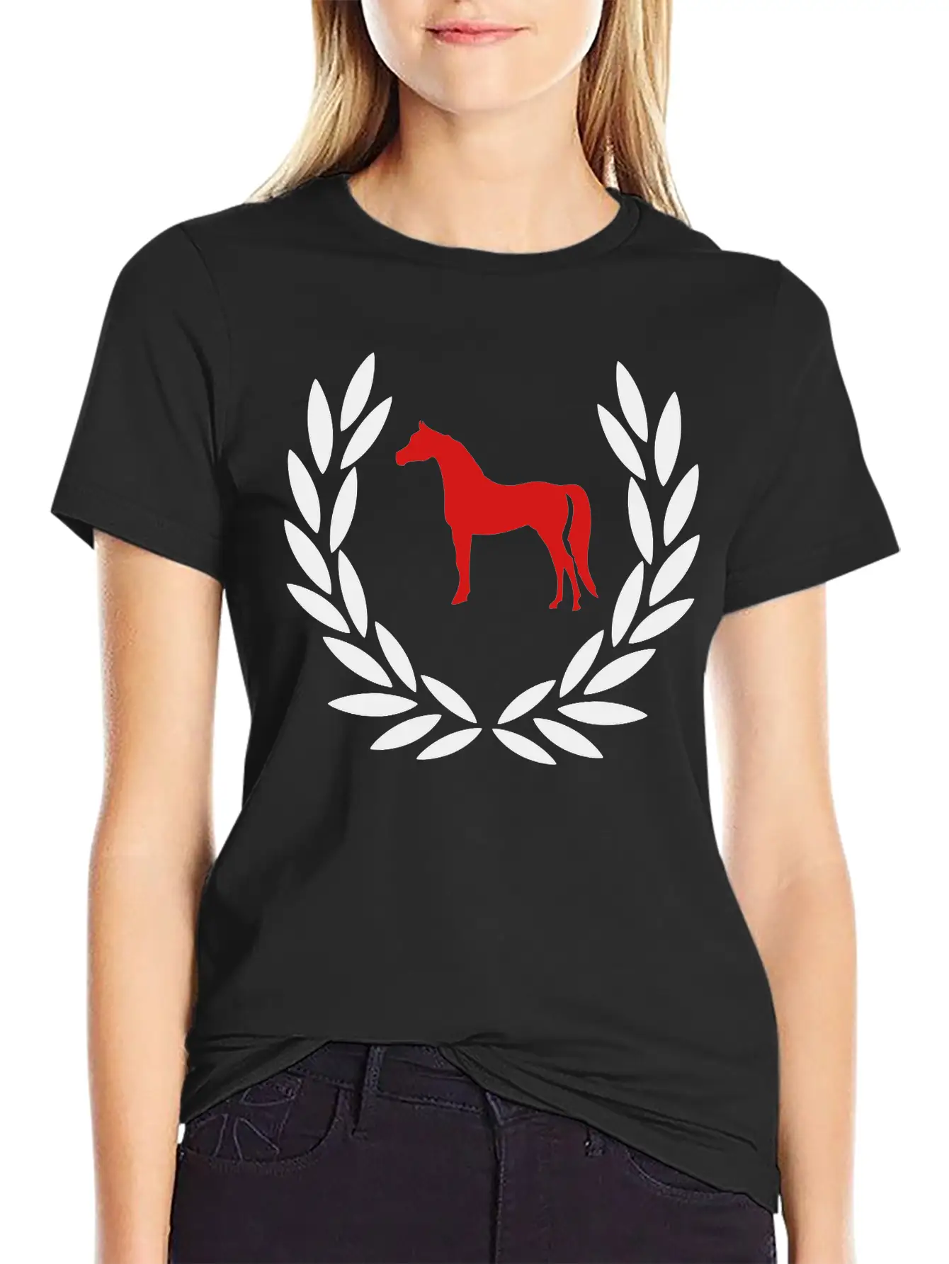 Laurel Wreath Horse Stylish Everyday T-Shirt – Unisex Basic Cotton Tee