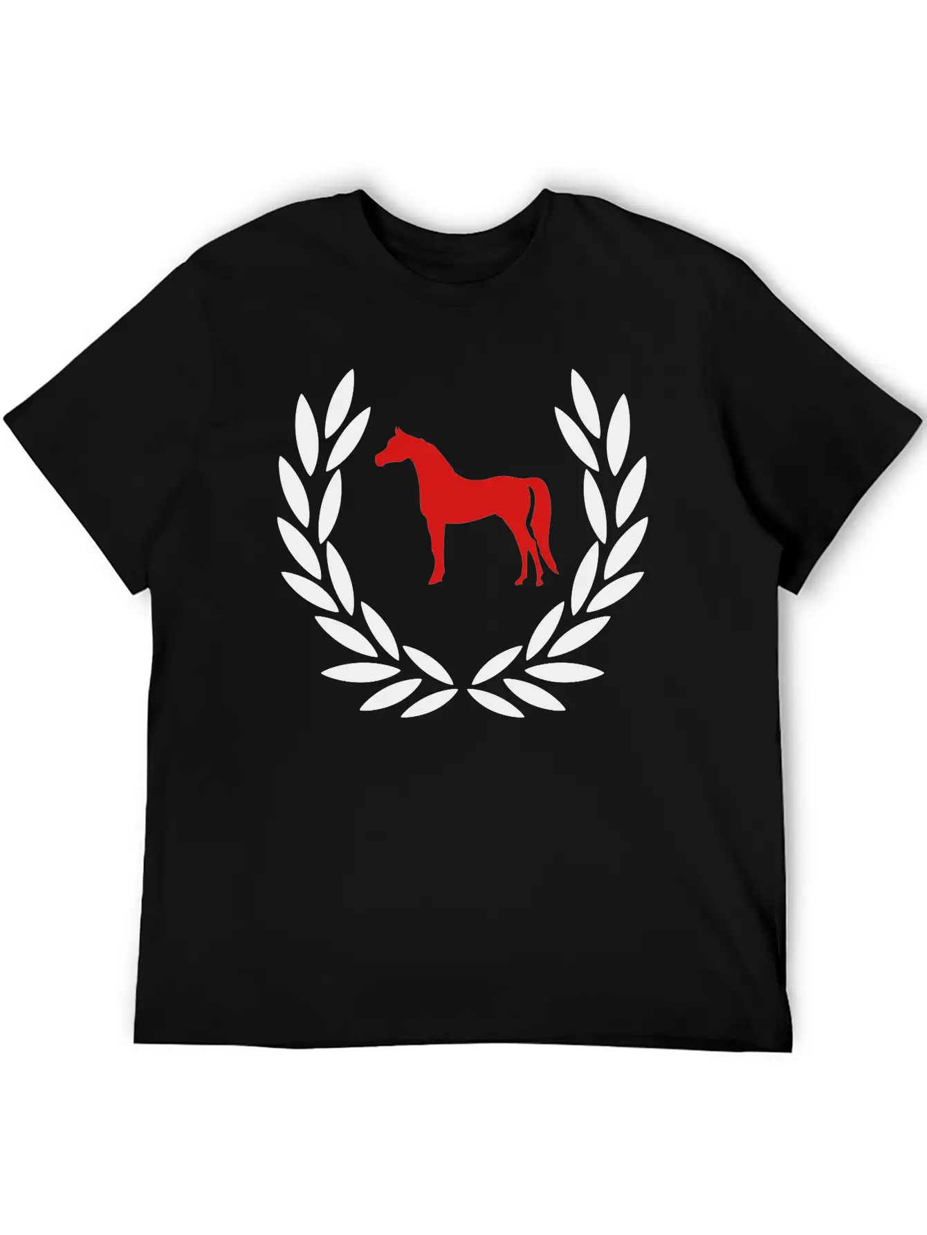 Laurel Wreath Horse Stylish Everyday T-Shirt – Unisex Basic Cotton Tee