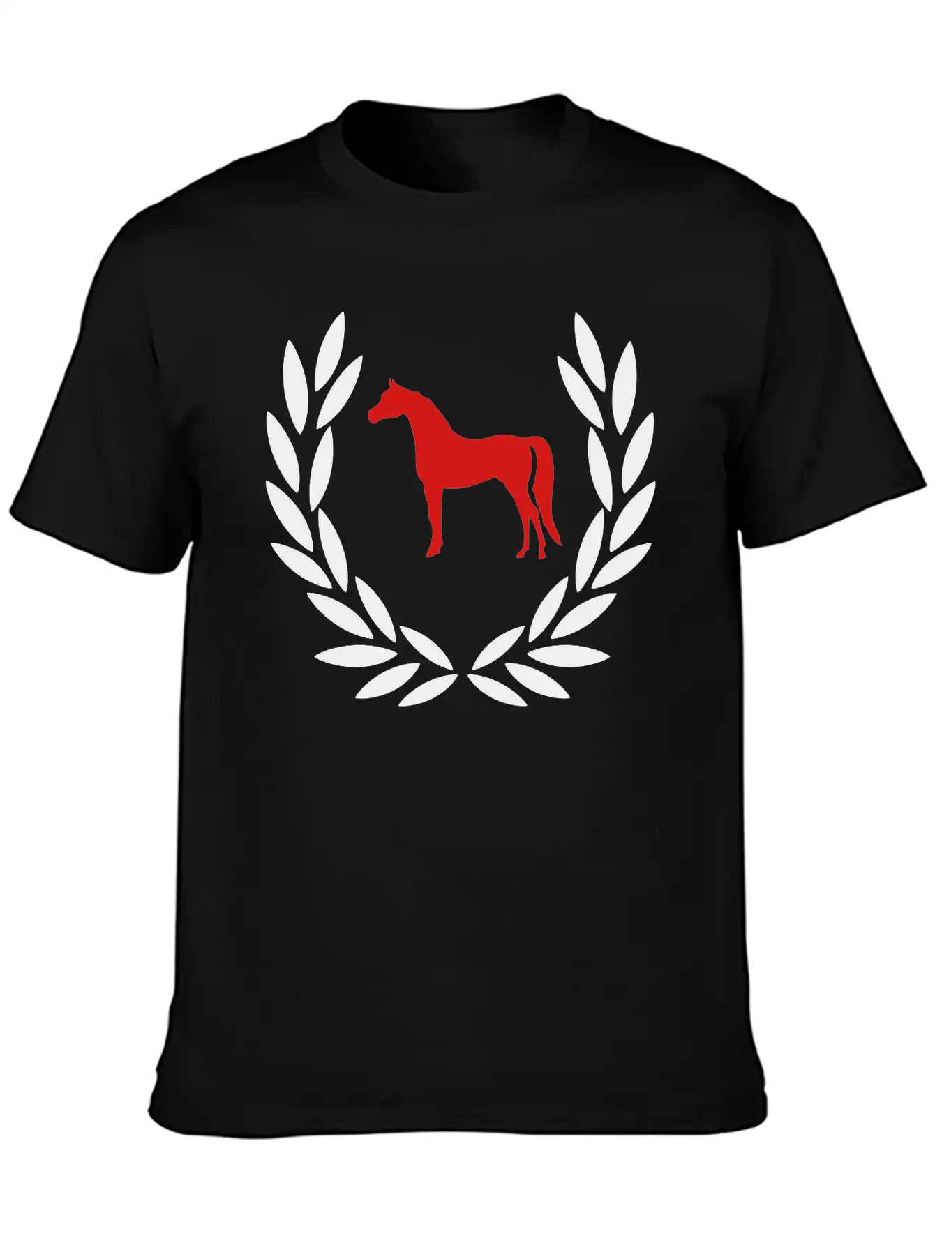 Laurel Wreath Horse Stylish Everyday T-Shirt – Unisex Basic Cotton Tee