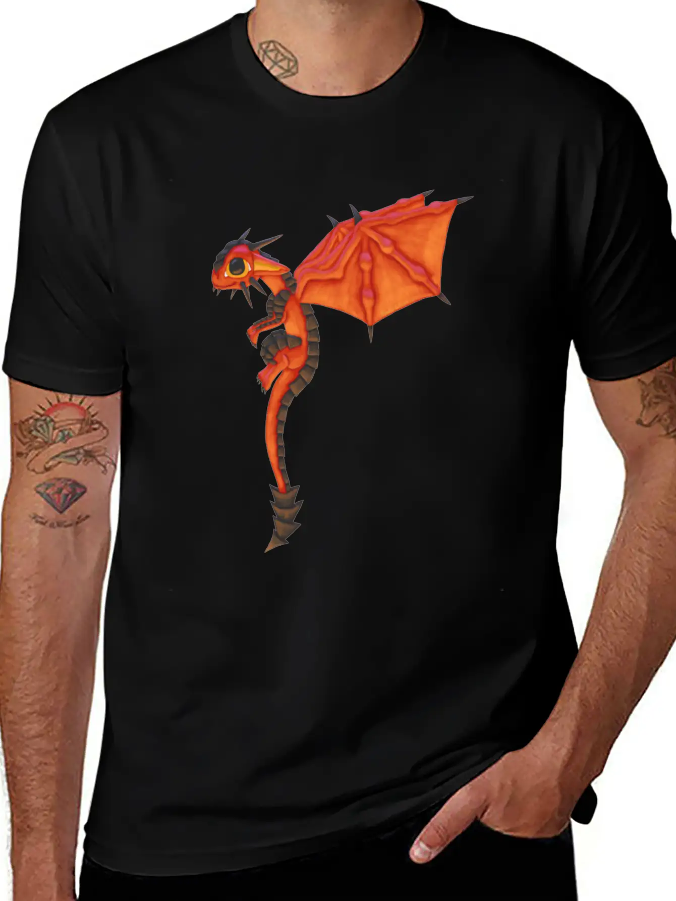 Lava Dragon Comfortable Minimalist Graphic Tee – Summer Style Essential
