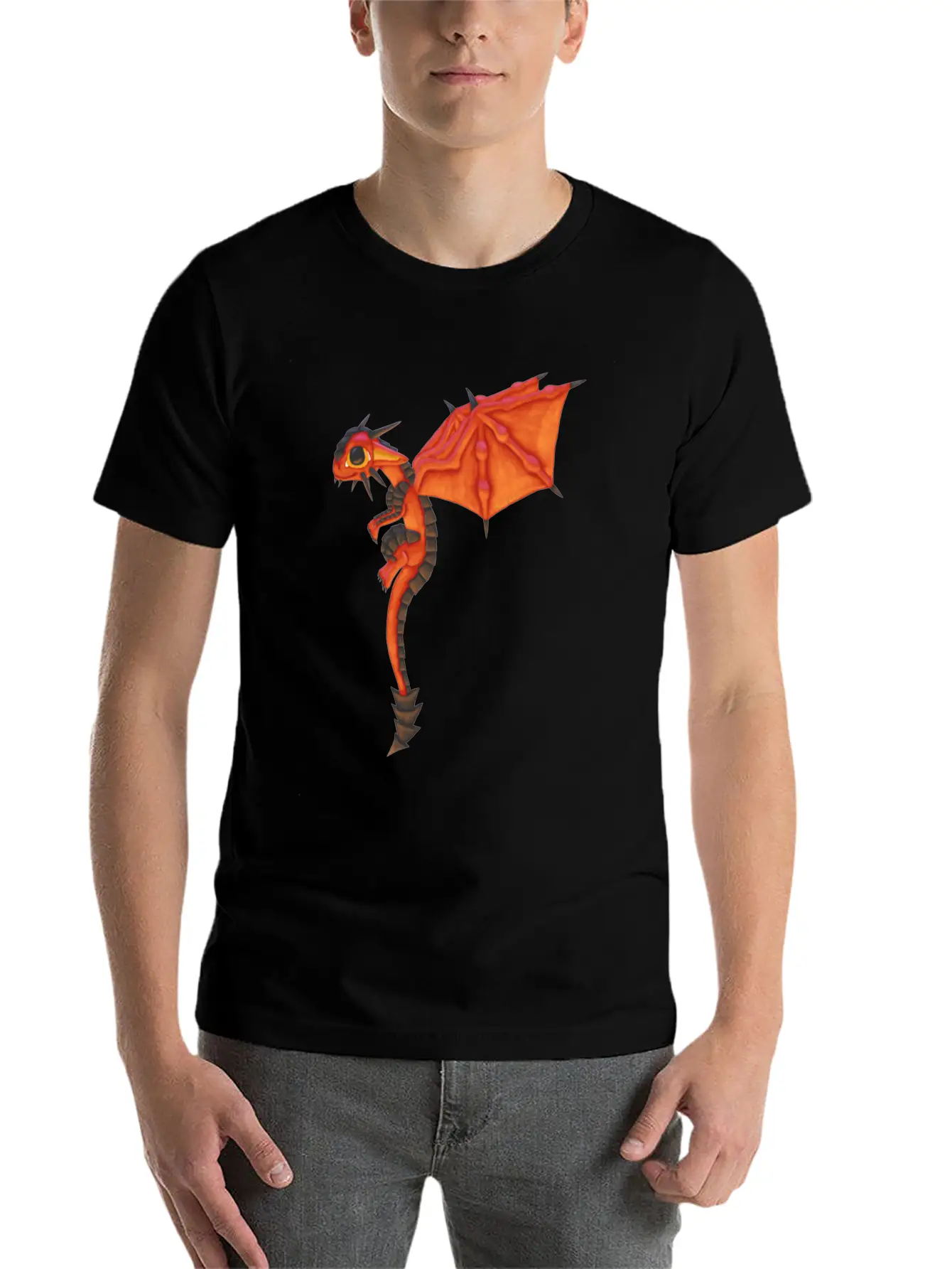 Lava Dragon Comfortable Minimalist Graphic Tee – Summer Style Essential